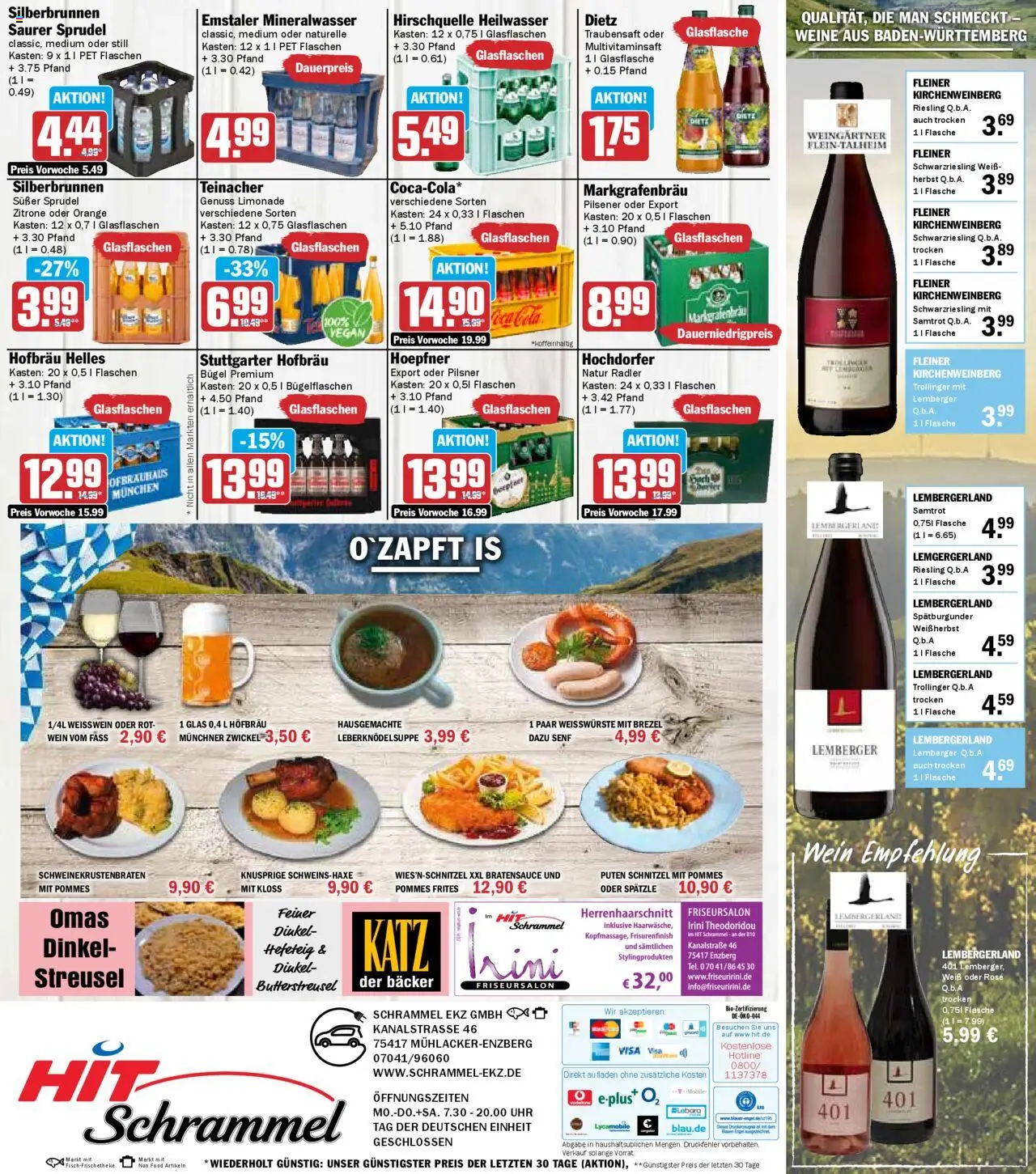 HIT - Baden-Württemberg – gültig ab 13.10.2025 | Seite: 19 | Produkte: Cola, Pommes, Zitrone, Uhr