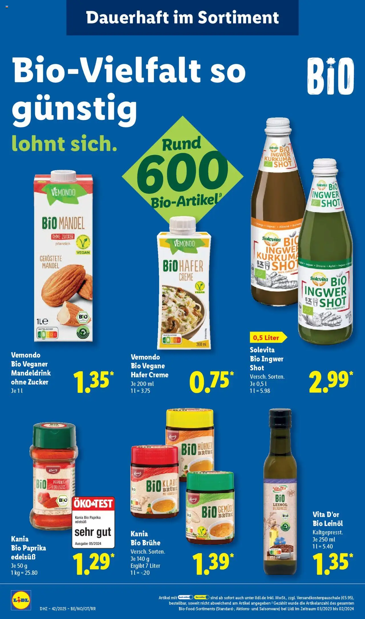 Lidl Prospekt Zossen – gültig ab 13.10.2025 | Seite: 20 | Produkte: Leinöl, Äpfel, Creme, Paprika