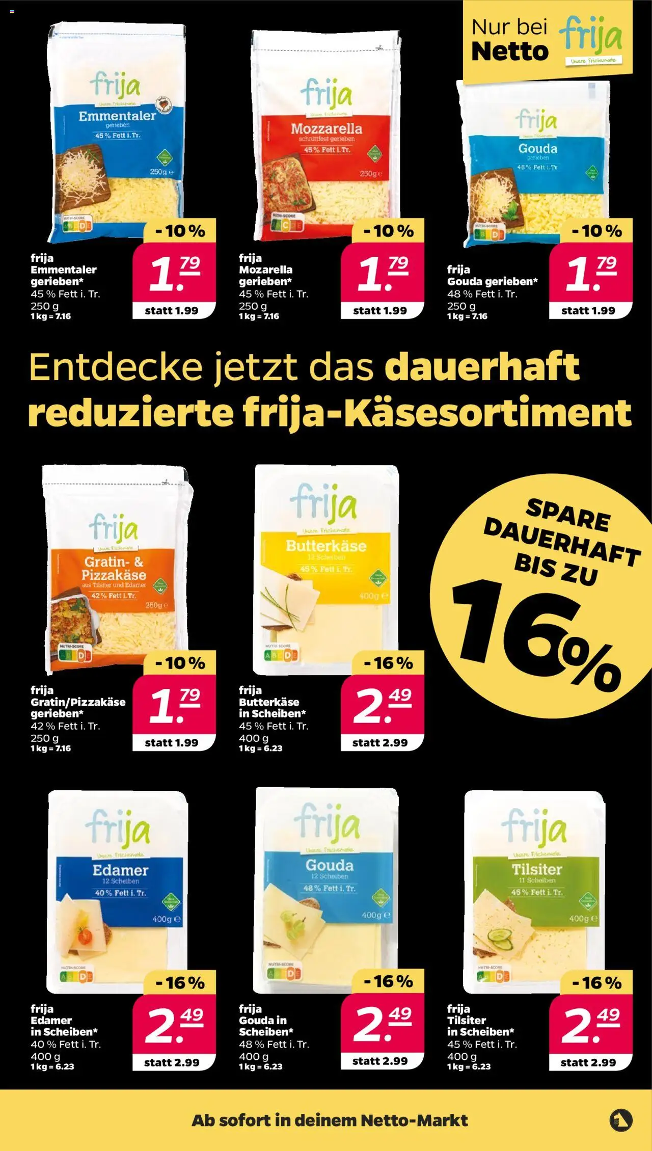 Netto Prospekt 	 – gültig ab 27.10.2025 | Seite: 15 | Produkte: Mozzarella, Gouda, Edamer
