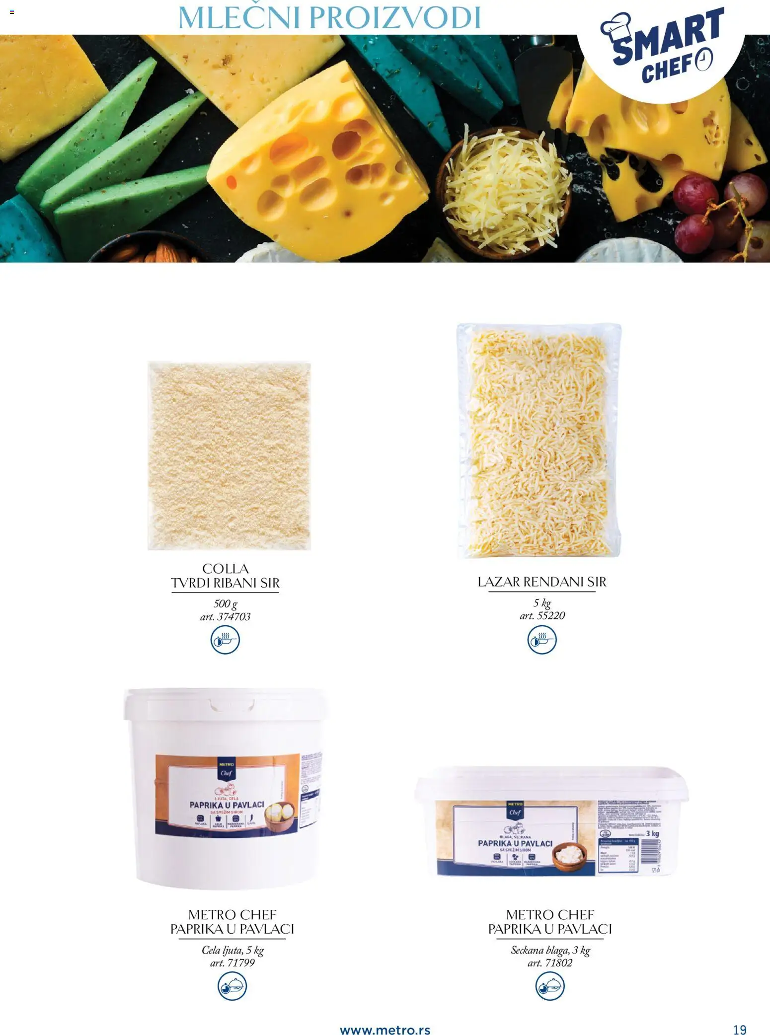 Metro katalog - važi od 24.03.2026 | Strana: 19 | Proizvode: Paprika, Sir, Paprika u pavlaci