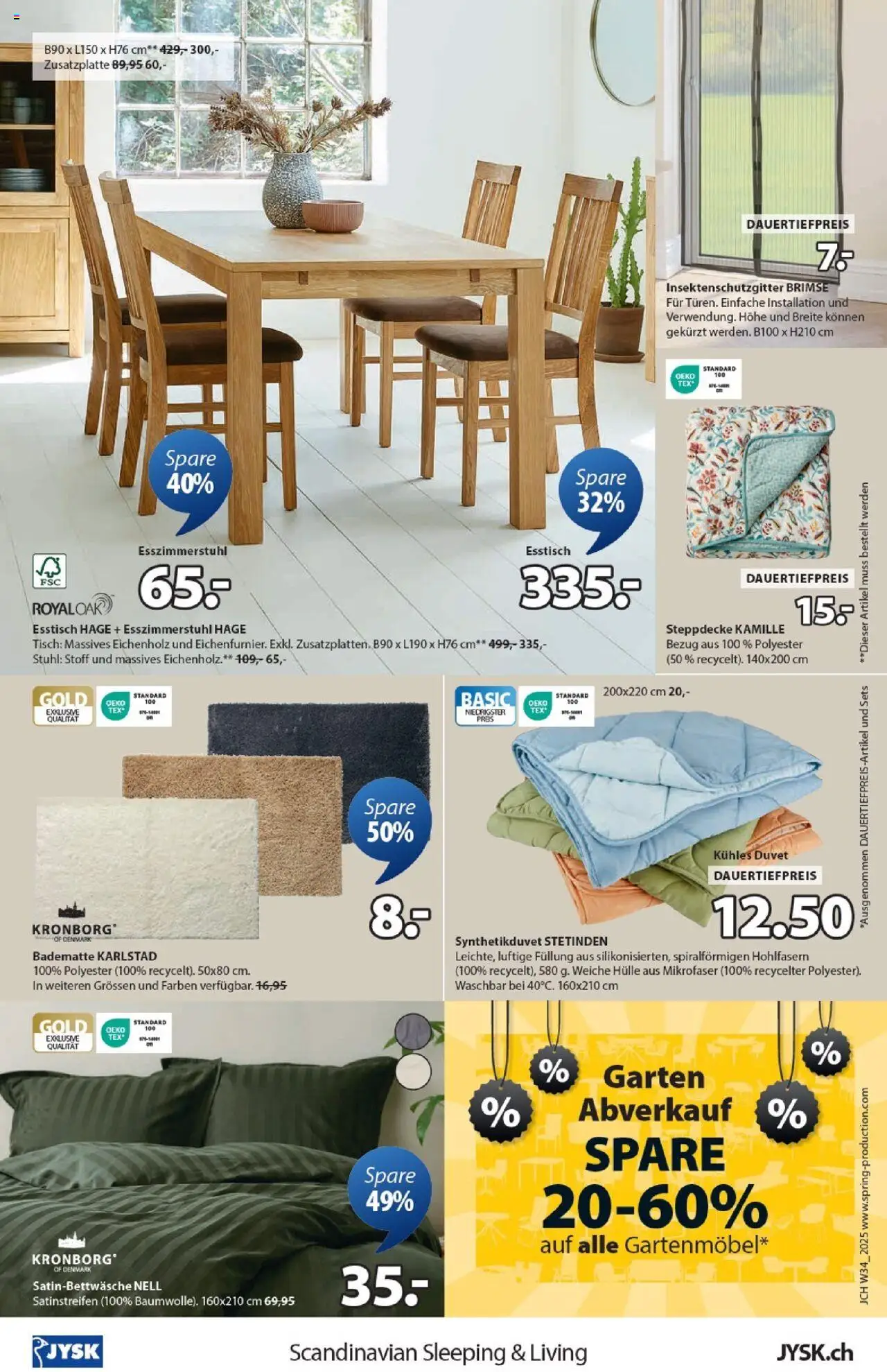 JYSK - Aktionen ab 19.08.2025 | Seite: 16 | Produkte: Tisch, Stuhl, Hülle, Esstisch
