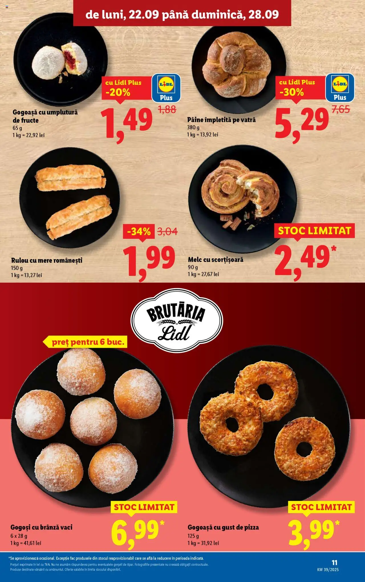 Noul catalog Lidl – valabil de la 22.09.2025 | Pagină: 11 | Produse: Pizza, Mere, Gogoși, Fructe