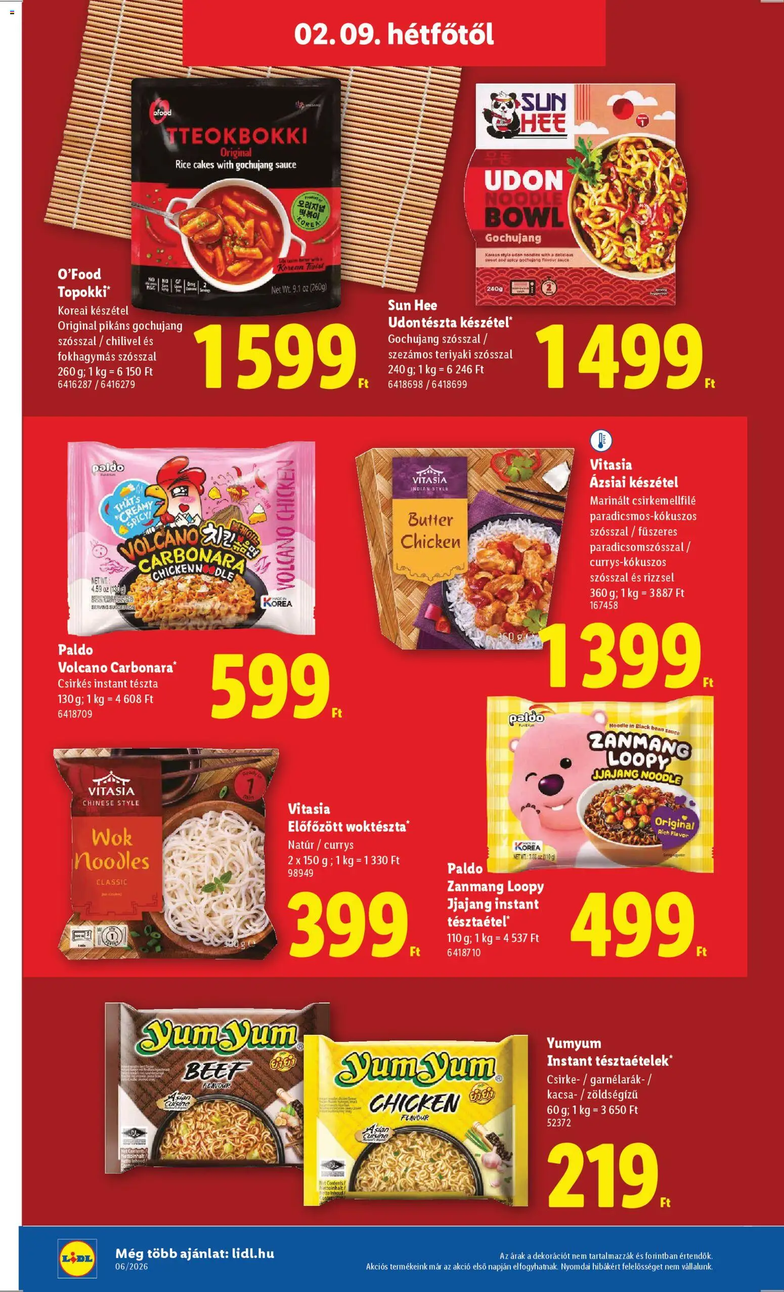 Lidl akciós ujság - amely érvényes a következő dátumtól: 05.02.2026 | Oldal: 68 | Termékek: Tészta, Kacsa, Készétel