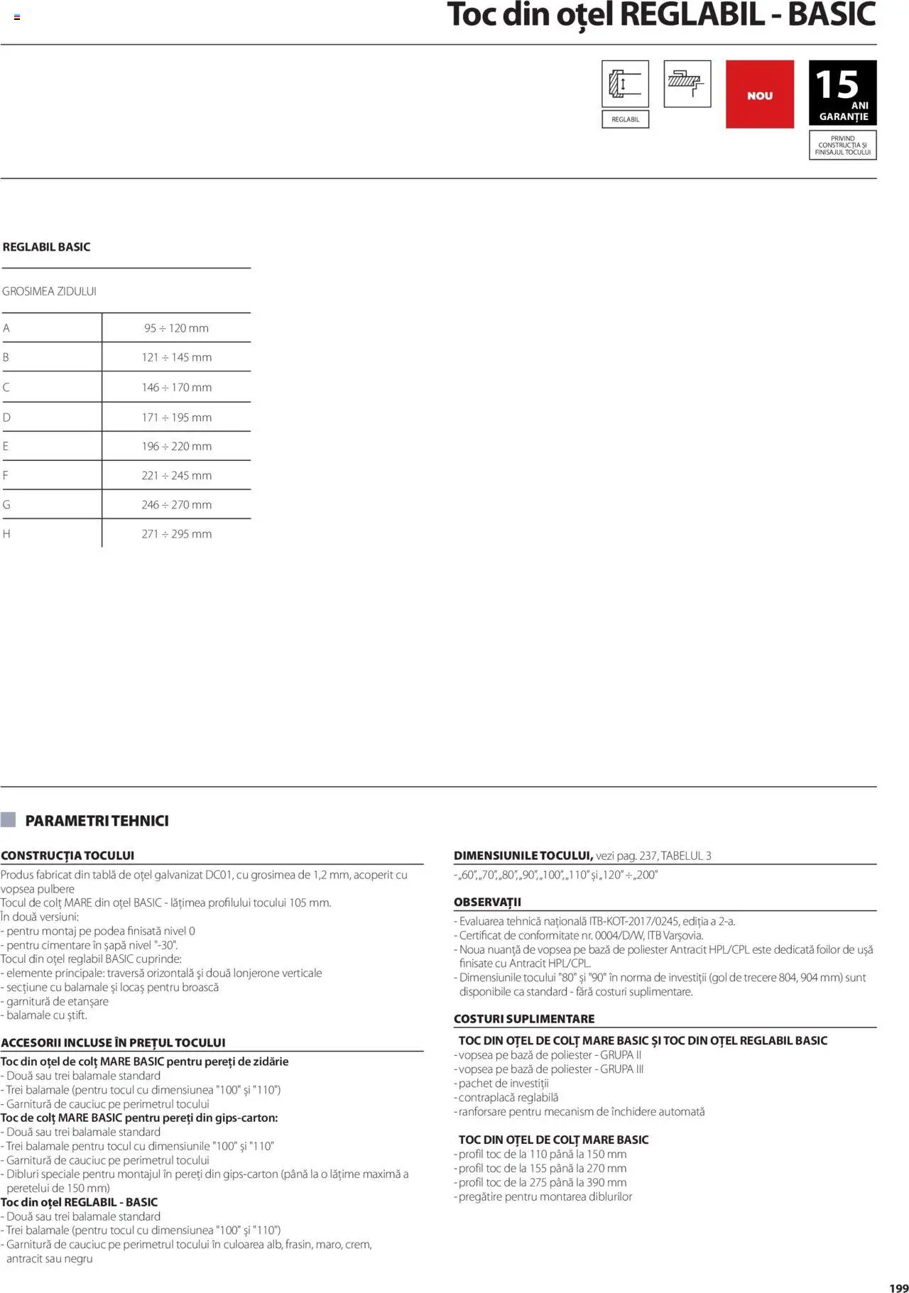 Catalog Proges – valabil de la 01.05.2025 | Pagină: 199 | Produse: Vopsea, Tablă, Șapă, Ușă