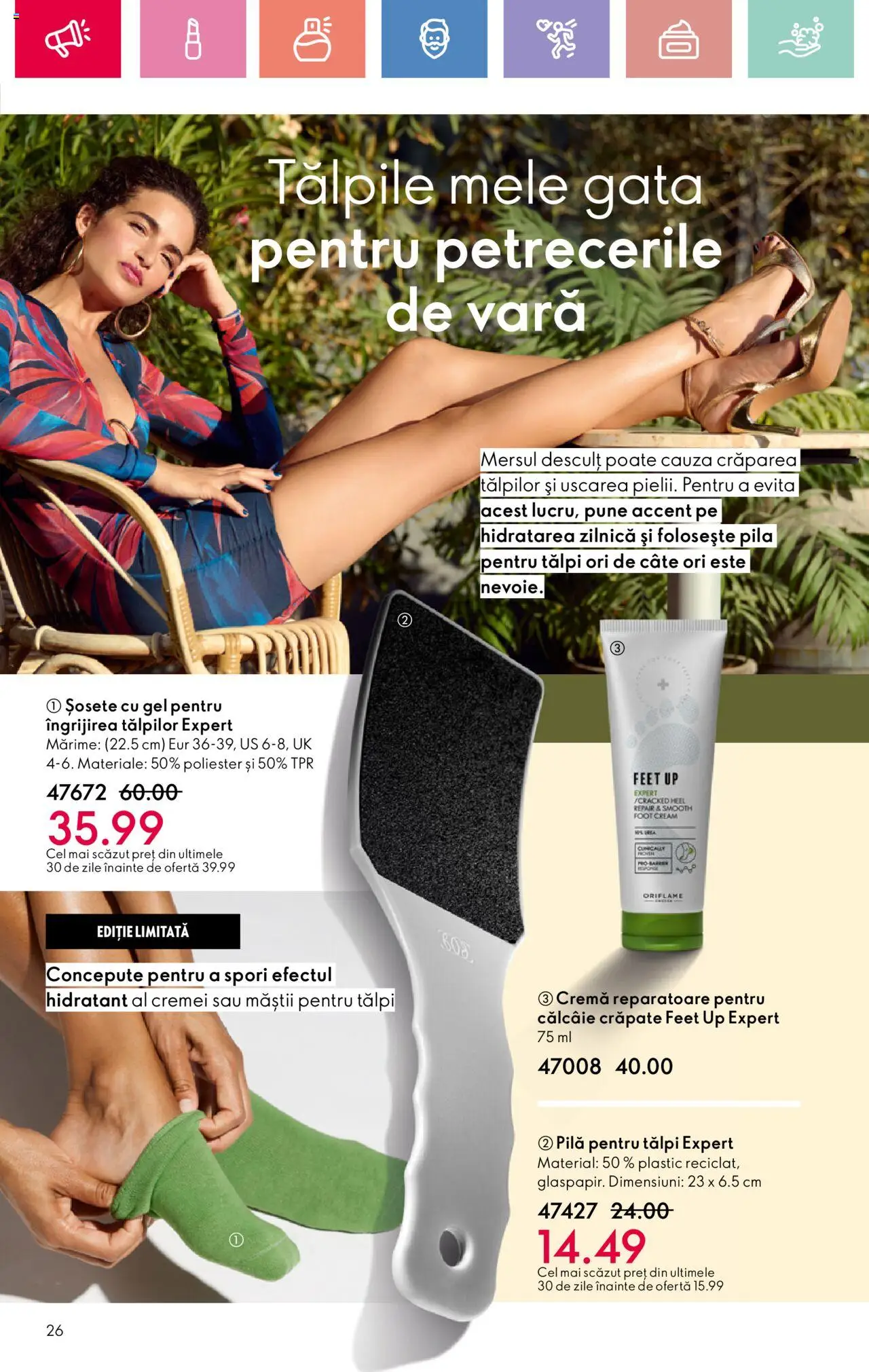 Oriflame catalog 10 2025 – valabil de la 06.07.2025 | Pagină: 26 | Produse: Cremă, Șosete