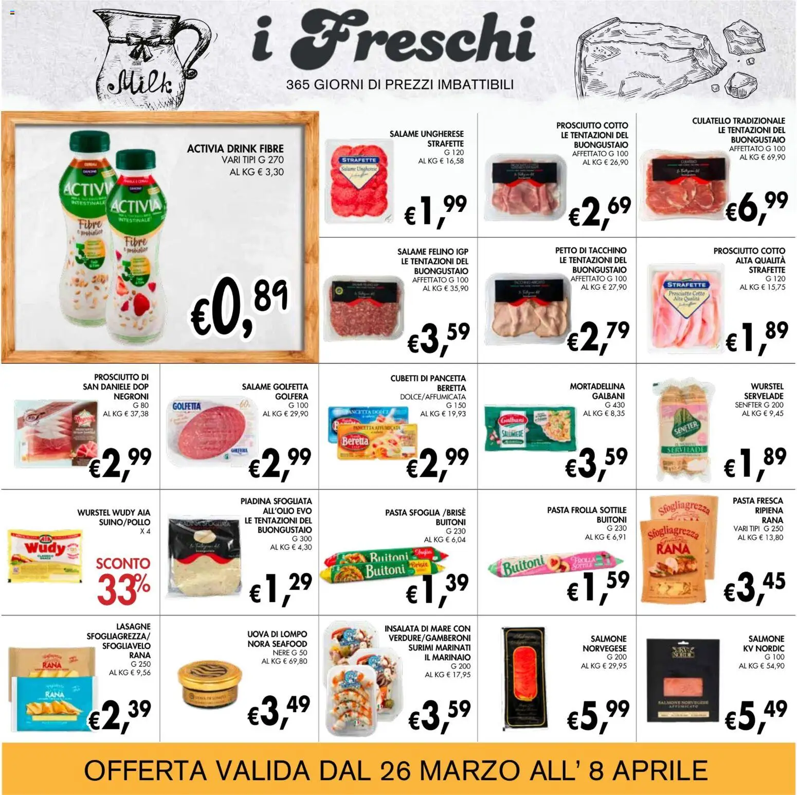 Volantino Coal del 26.03.2026 | Pagina: 11 | Prodotti: Pancetta, Pasta, Wurstel, Piadina