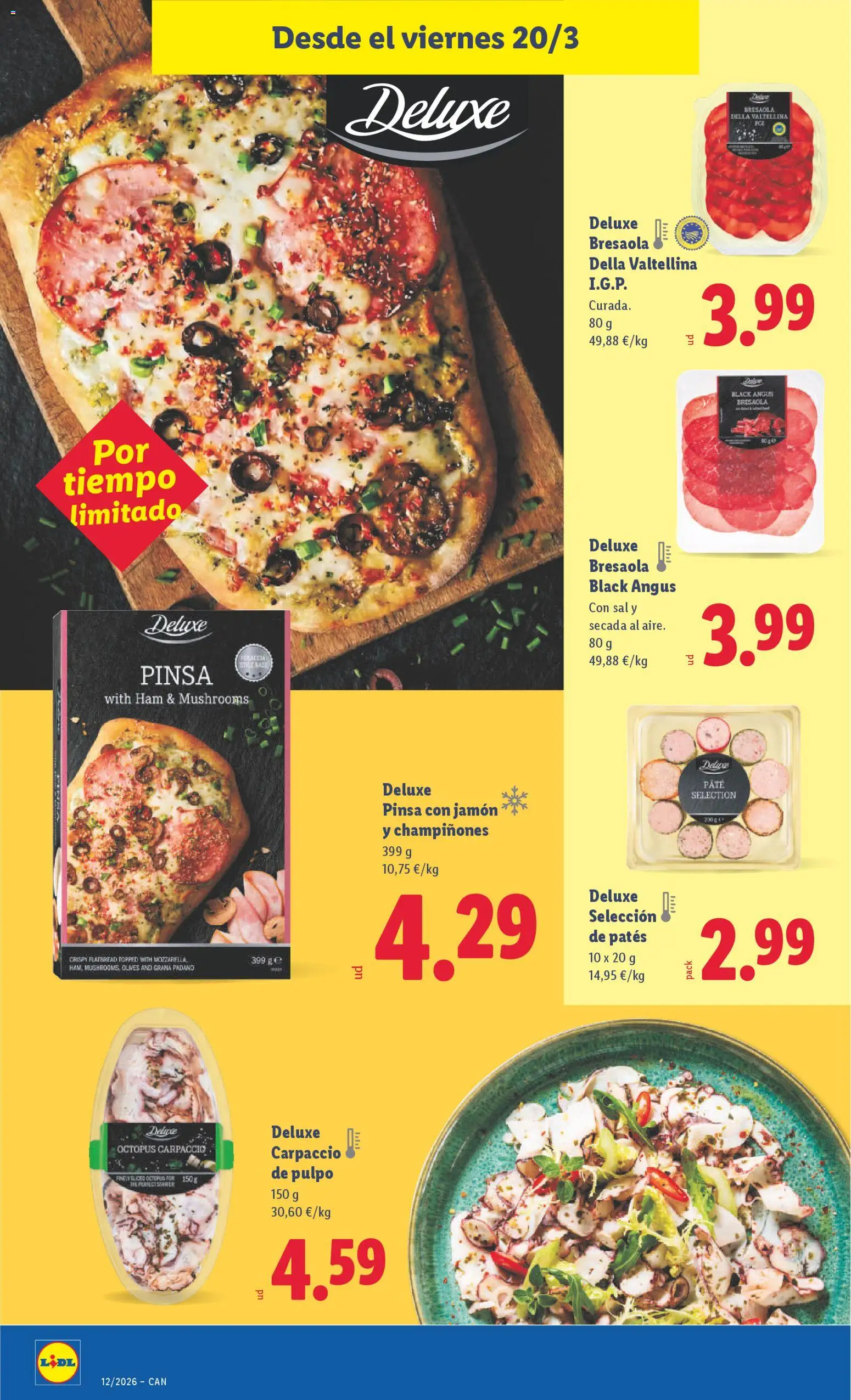 Lidl folleto │ válido desde el 16.03.2026 | Página: 36 | Productos: Μπιμπερό, Jamón, Pizza, Paté