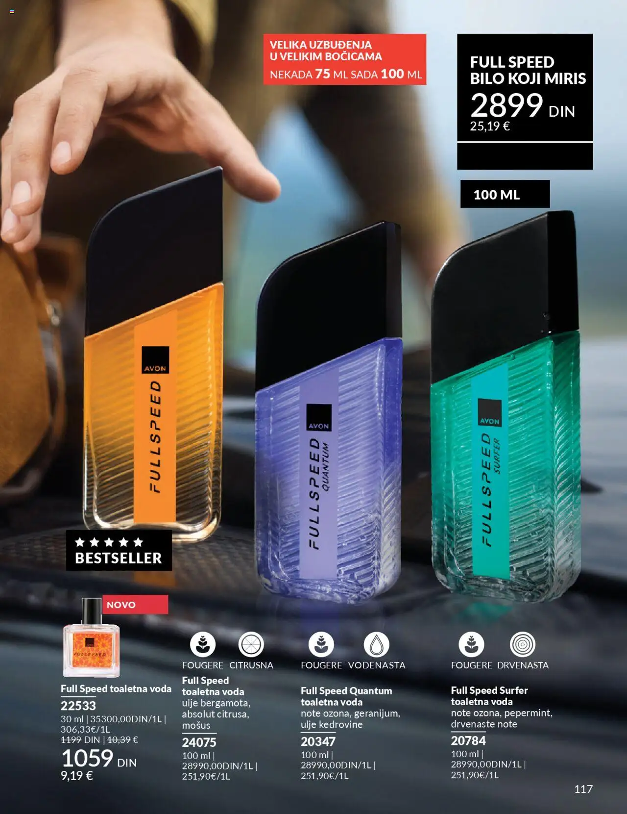 AVON katalog - važi od 01.10.2025 | Strana: 117 | Proizvode: Miris, Toaletna voda, Voda, Ulje
