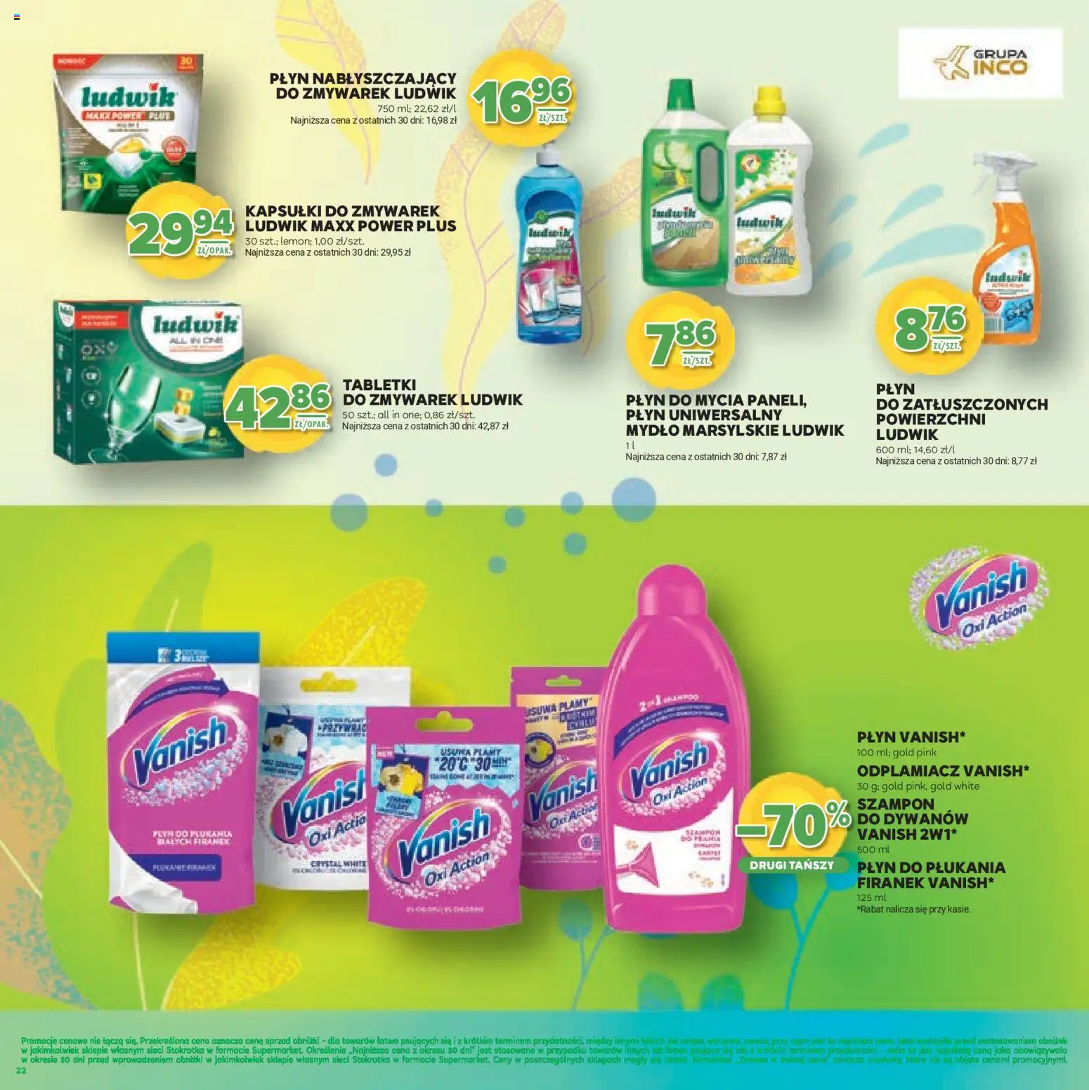 Stokrotka Gazetka - Wiosenne Inspiracje od 26.02.2026 | Strona: 22 | Produkty: Vanish, Stokrotka, Szampon, Mydło