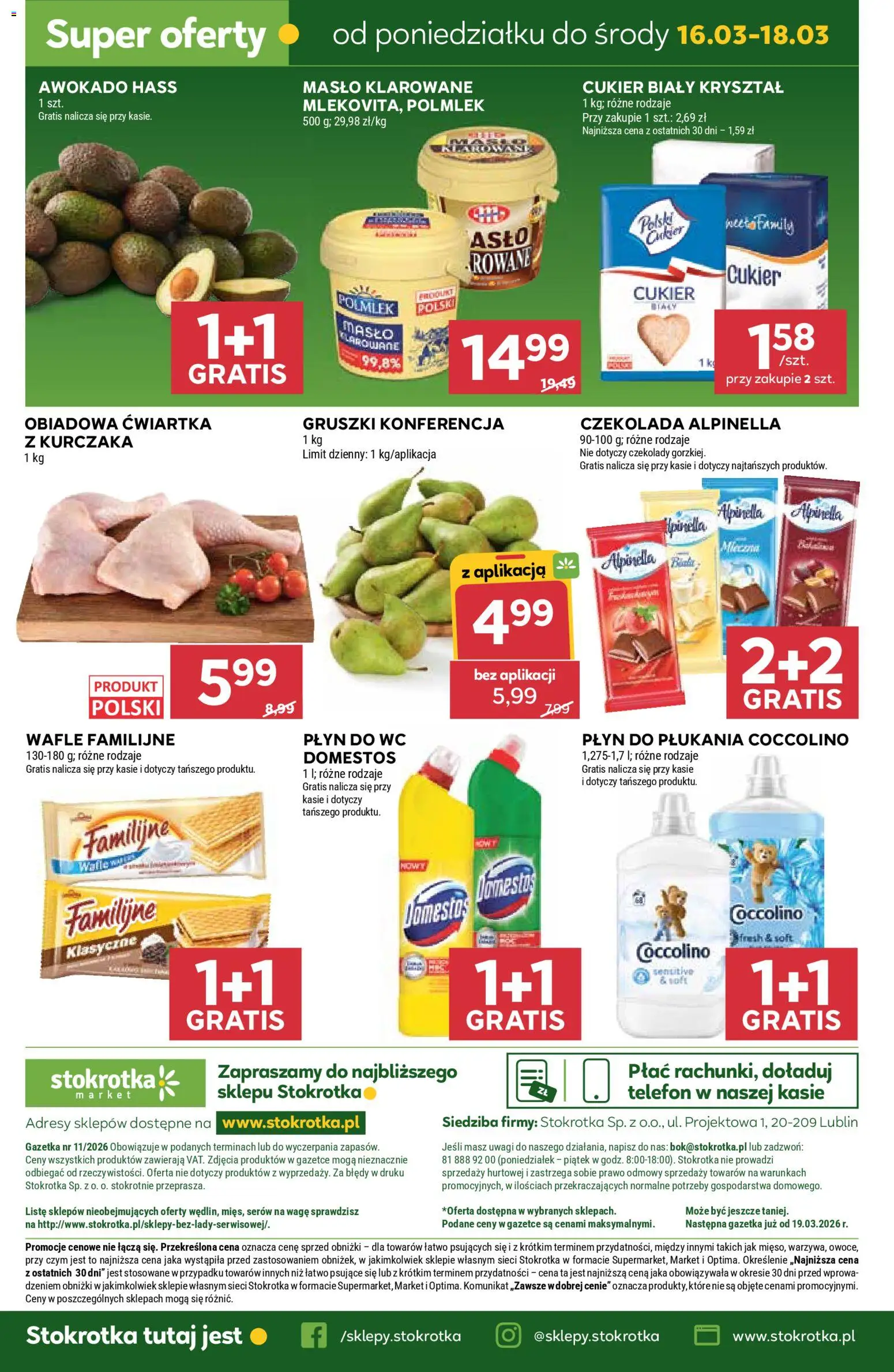 Stokrotka gazetka - Market od 12.03.2026 | Strona: 28 | Produkty: Stokrotka, Cukier biały, Czekolada, Awokado