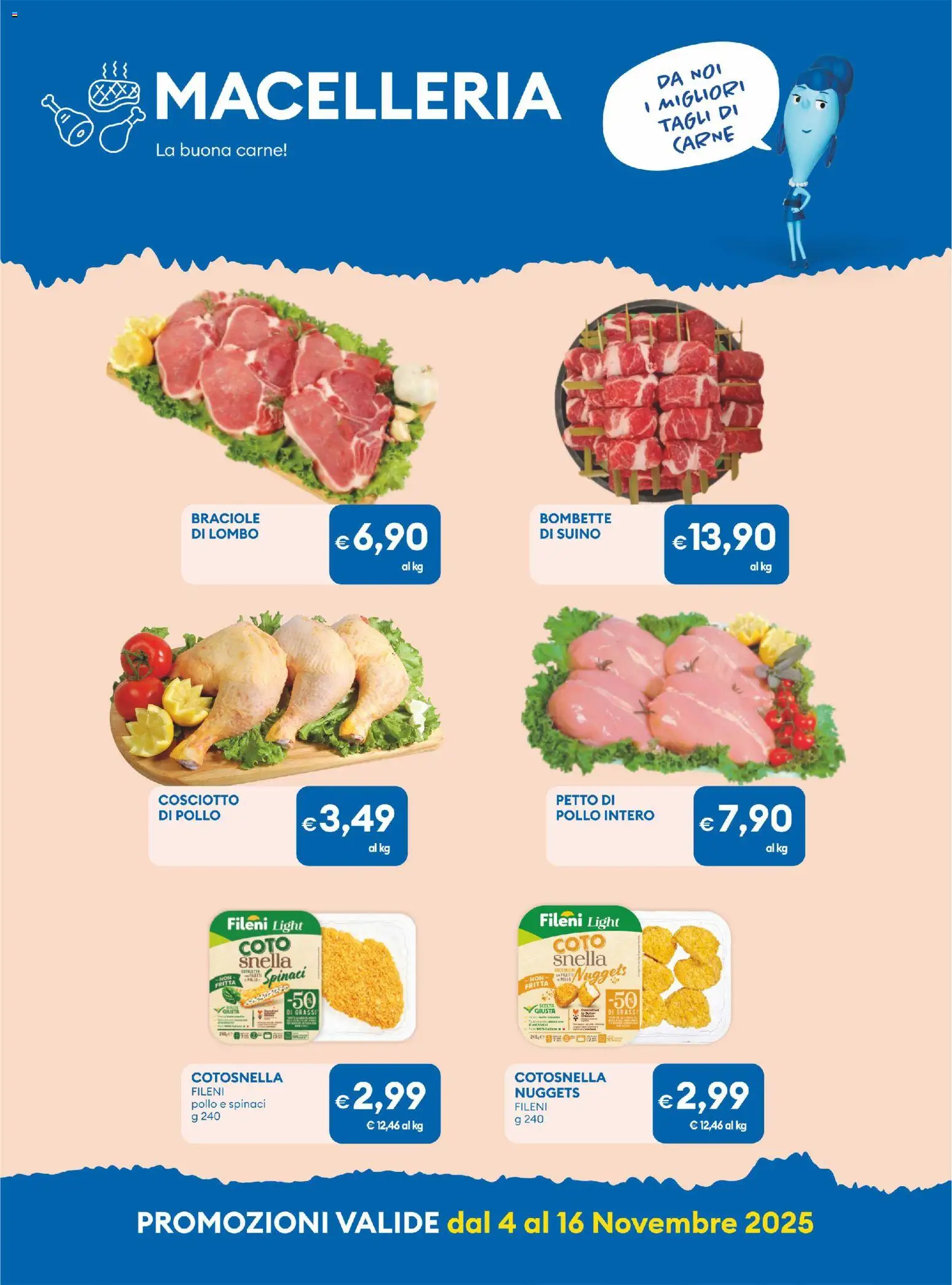 Volantino MD Discount del 04.11.2025 | Pagina: 20 | Prodotti: Pollo, Nuggets, Suino, Spinaci