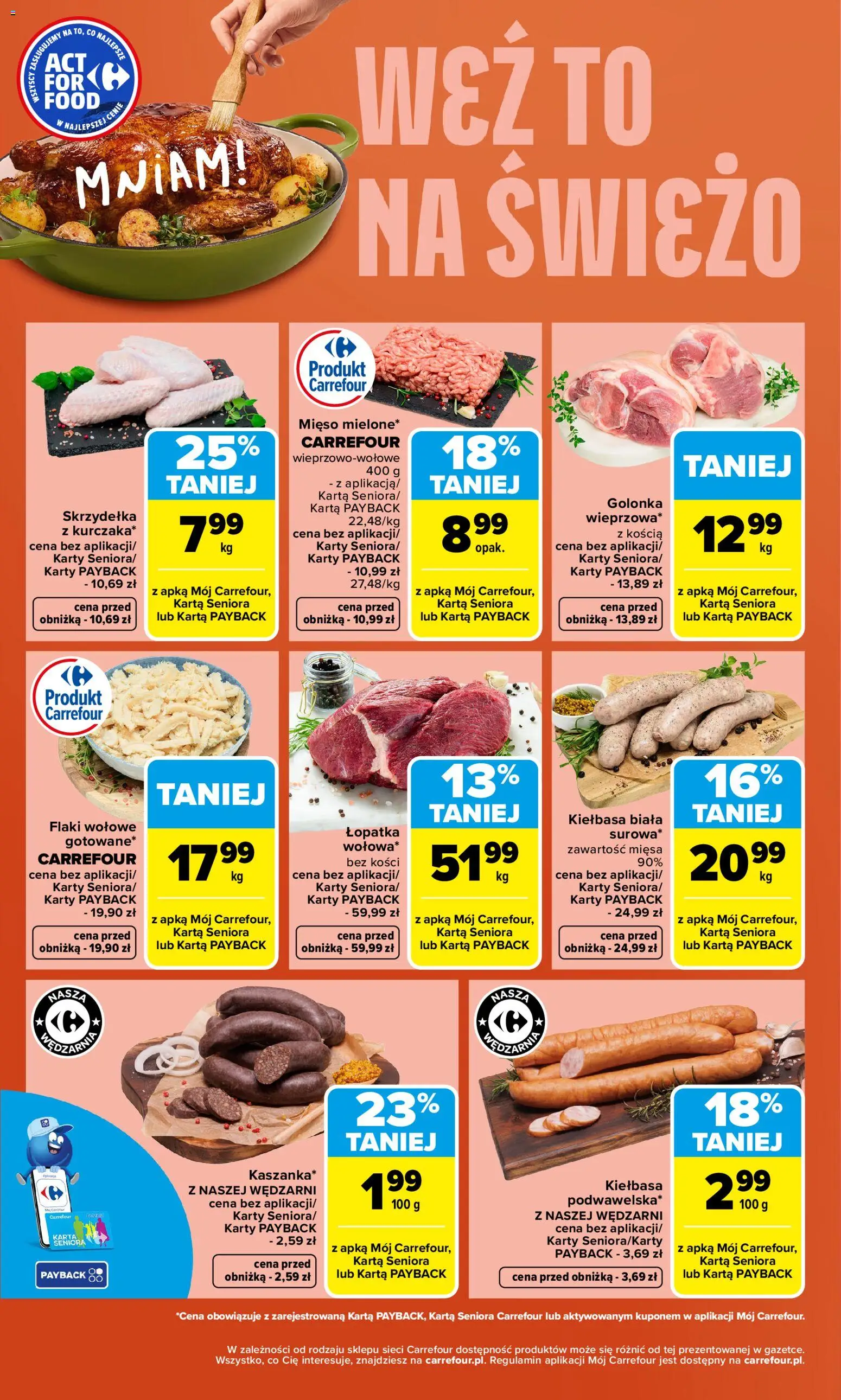 Carrefour gazetka - Weź to na świeżo od 27.04.2026 | Strona: 2 | Produkty: Karta, Mięso, Flaki, Flaki wołowe