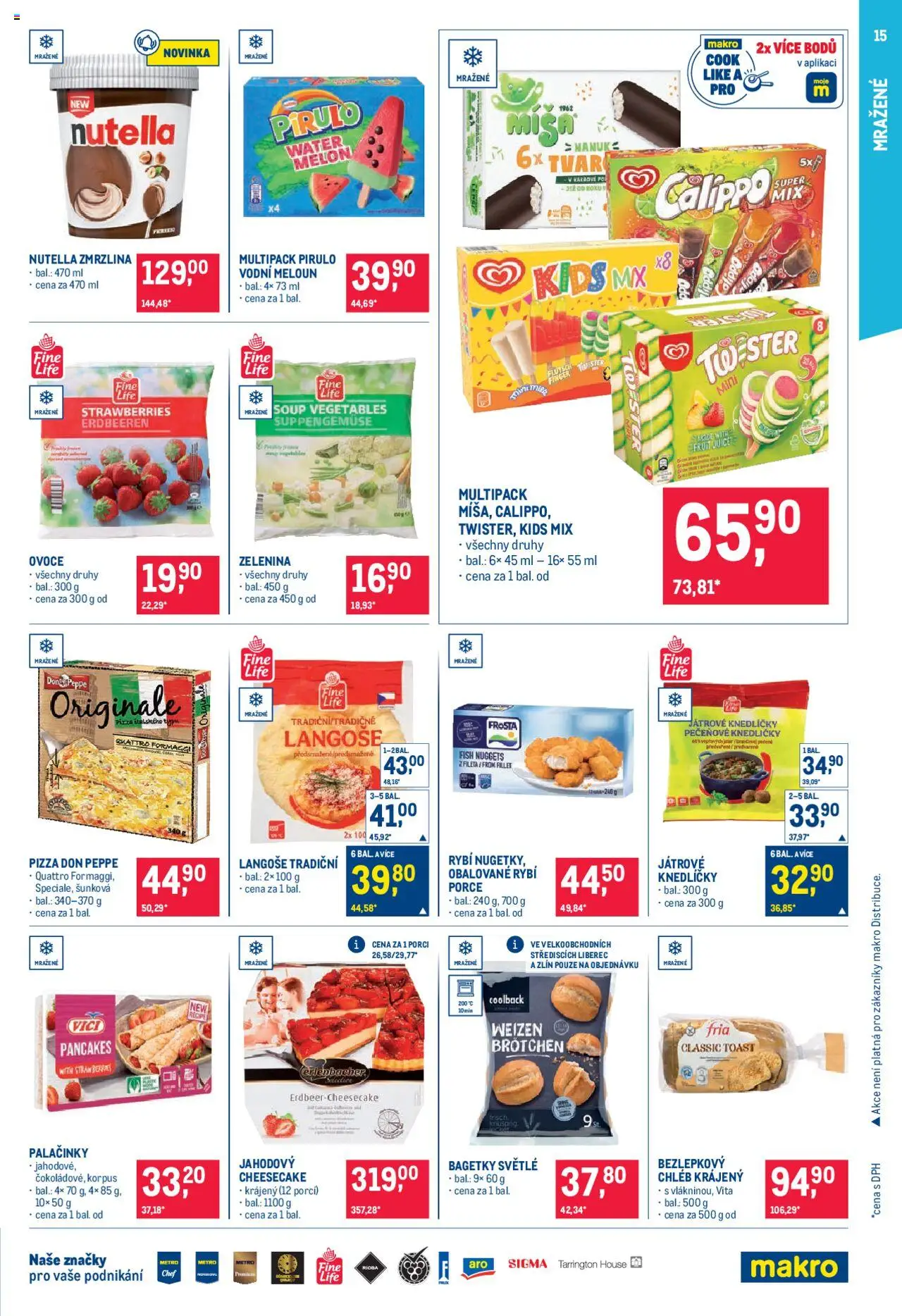 Makro leták - Pro milovníky jídla od 21.05.2025 | Strana: 15 | Produkty: Ovoce, Chléb, Pizza, Zmrzlina