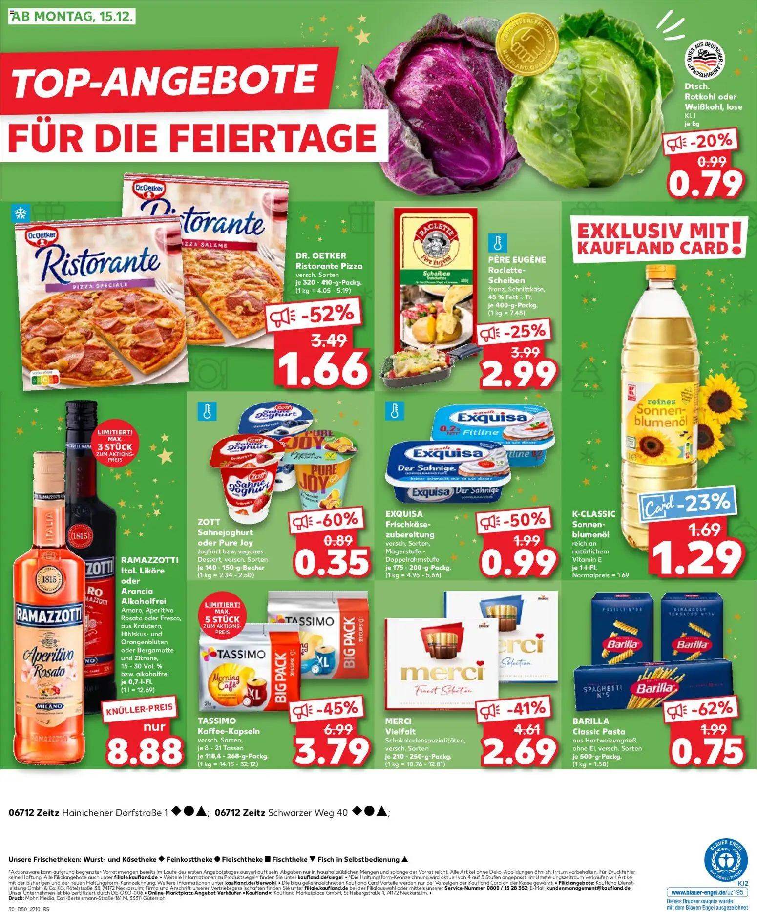 Kaufland prospekt Zeitz	 – gültig ab 11.12.2025 | Seite: 30 | Produkte: Exquisa, Pizza, Sahne, Ramazzotti