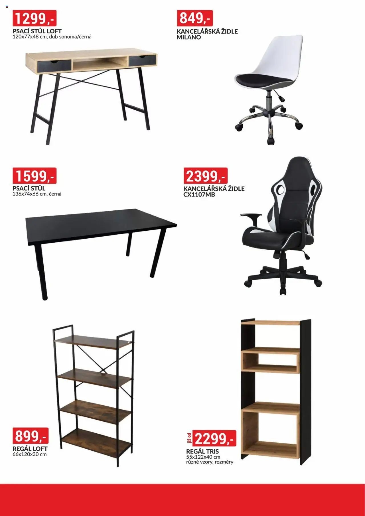 BAUMAX leták - Moderní styl, dostupná cena od 01.08.2025 | Strana: 9 | Produkty: Kancelářská židle, Stůl, Židle, Psací stůl