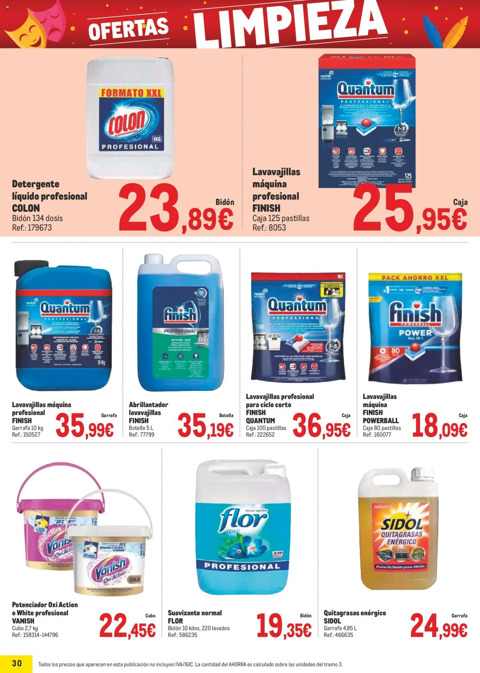 Makro - Precios Canarias │ válido desde el 02.02.2026 | Página: 30 | Productos: Detergente, Suavizante, Lavavajillas, Caja