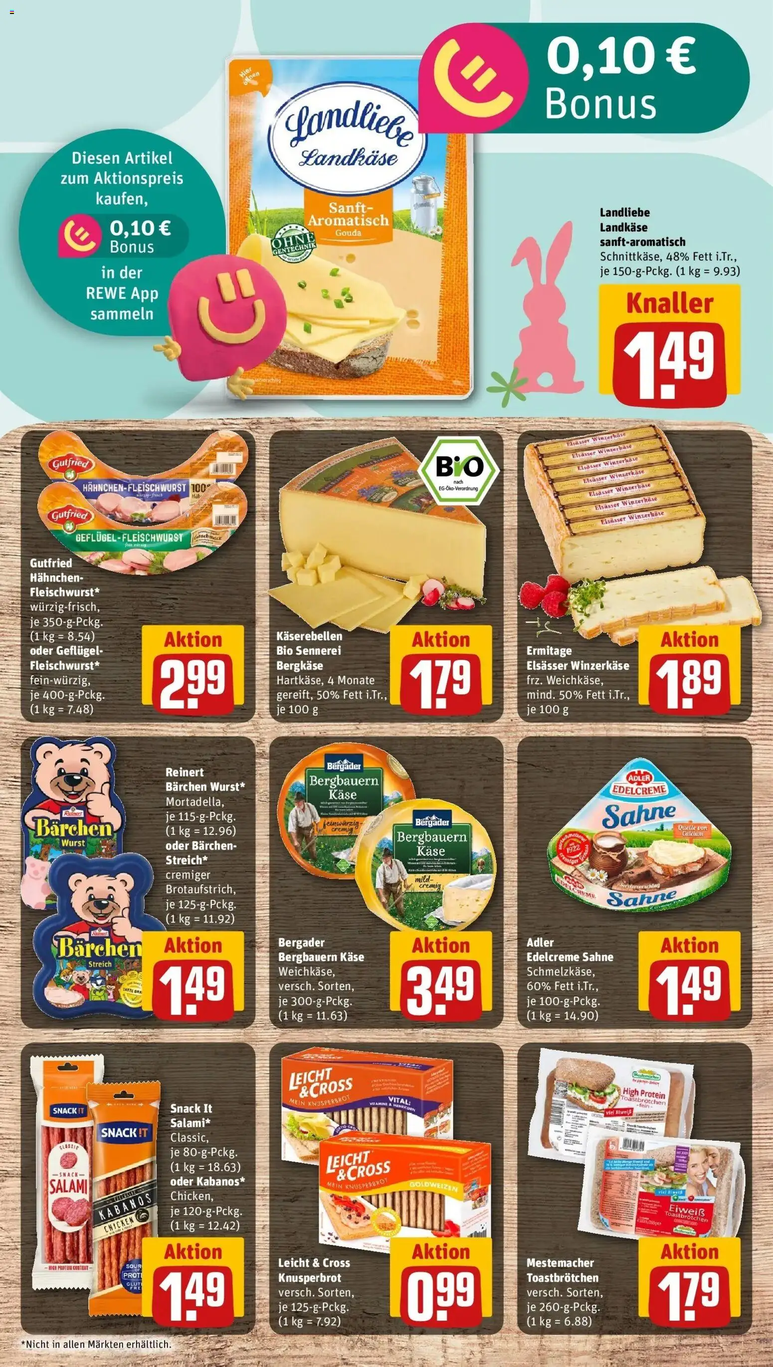 Rewe Prospekt Frankfurt / Gateway Gardens	 – gültig ab 15.03.2026 | Seite: 11 | Produkte: Hahnchen, Käse, Wurst, Sahne