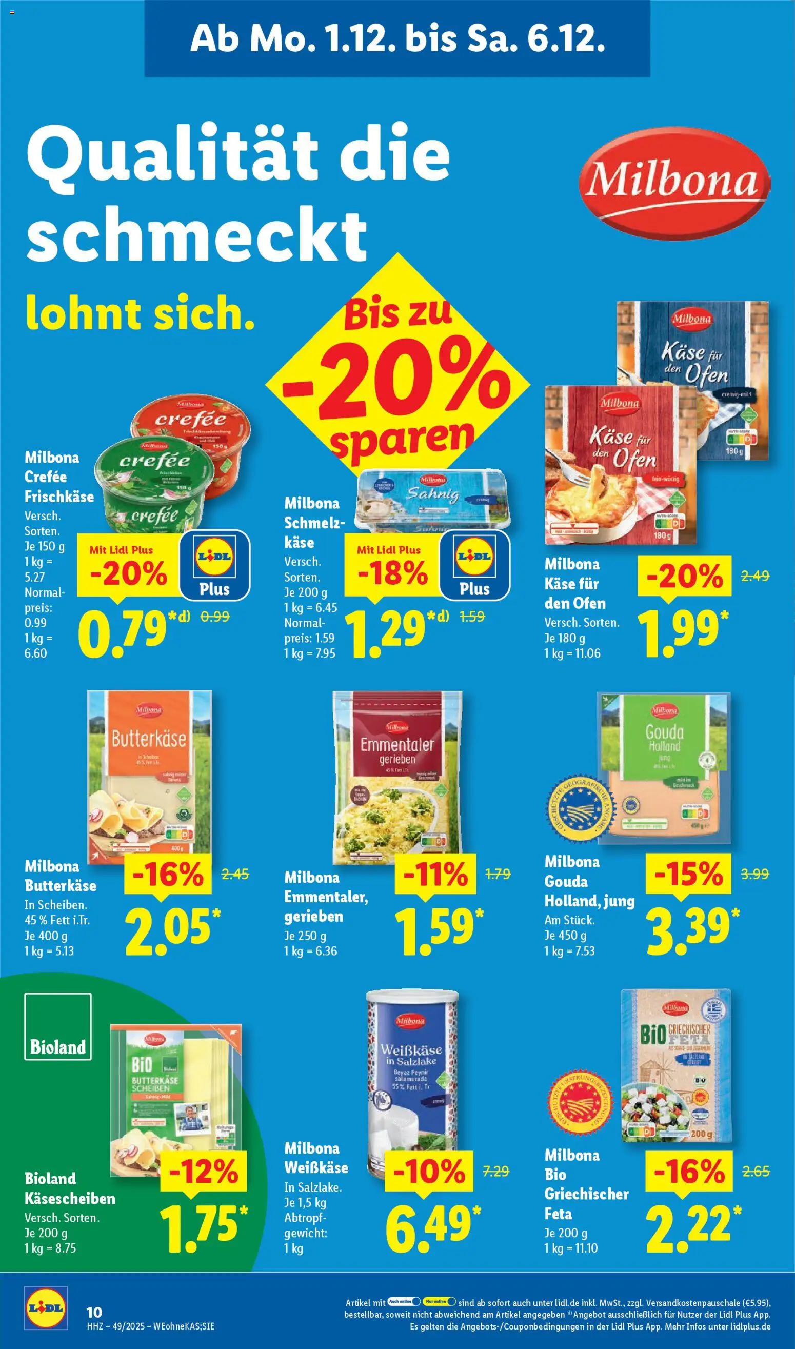 Lidl Prospekt Heppenheim – gültig ab 01.12.2025 | Seite: 22 | Produkte: Ofen, Feta, Käse, Gouda