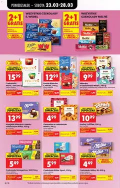 Náhled letáku Biedronka Polsko leták od 23.03.2026 | Strana: 62 | Produkty: Milka, Finest, Schogetten, Milk chocolate