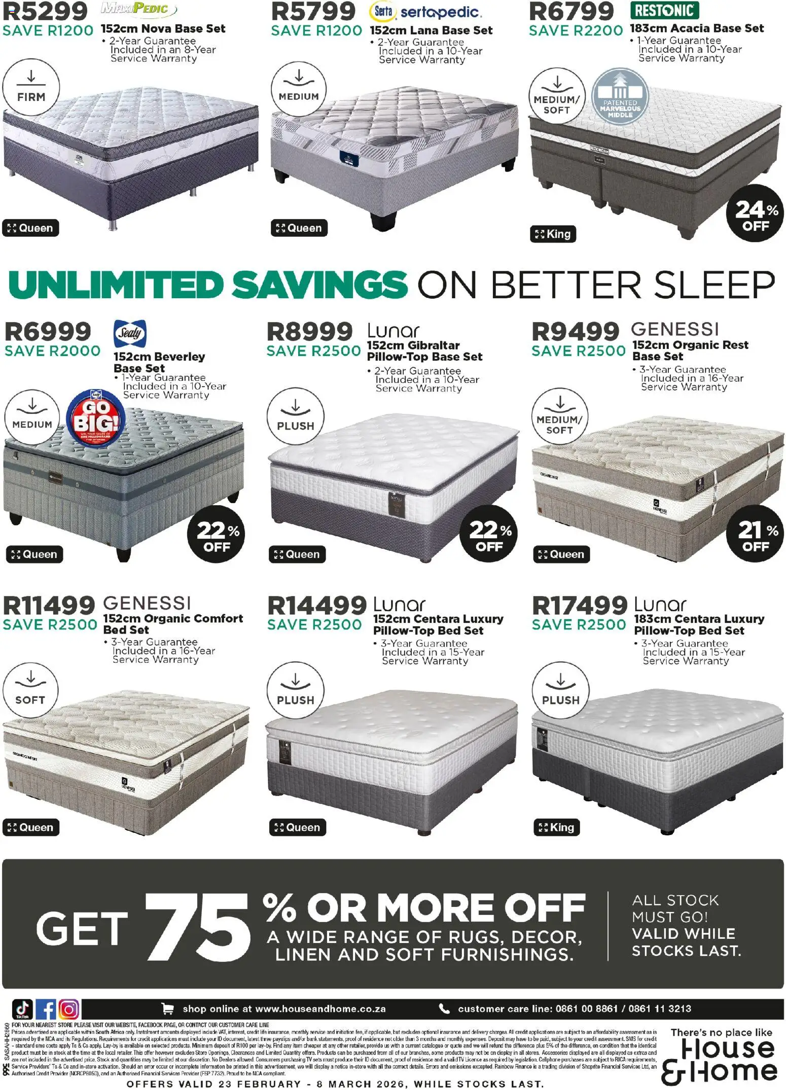 New House and Home catalogue – valid from 23.02.2026 | Page: 16 | Products: Bed, TV, Stock