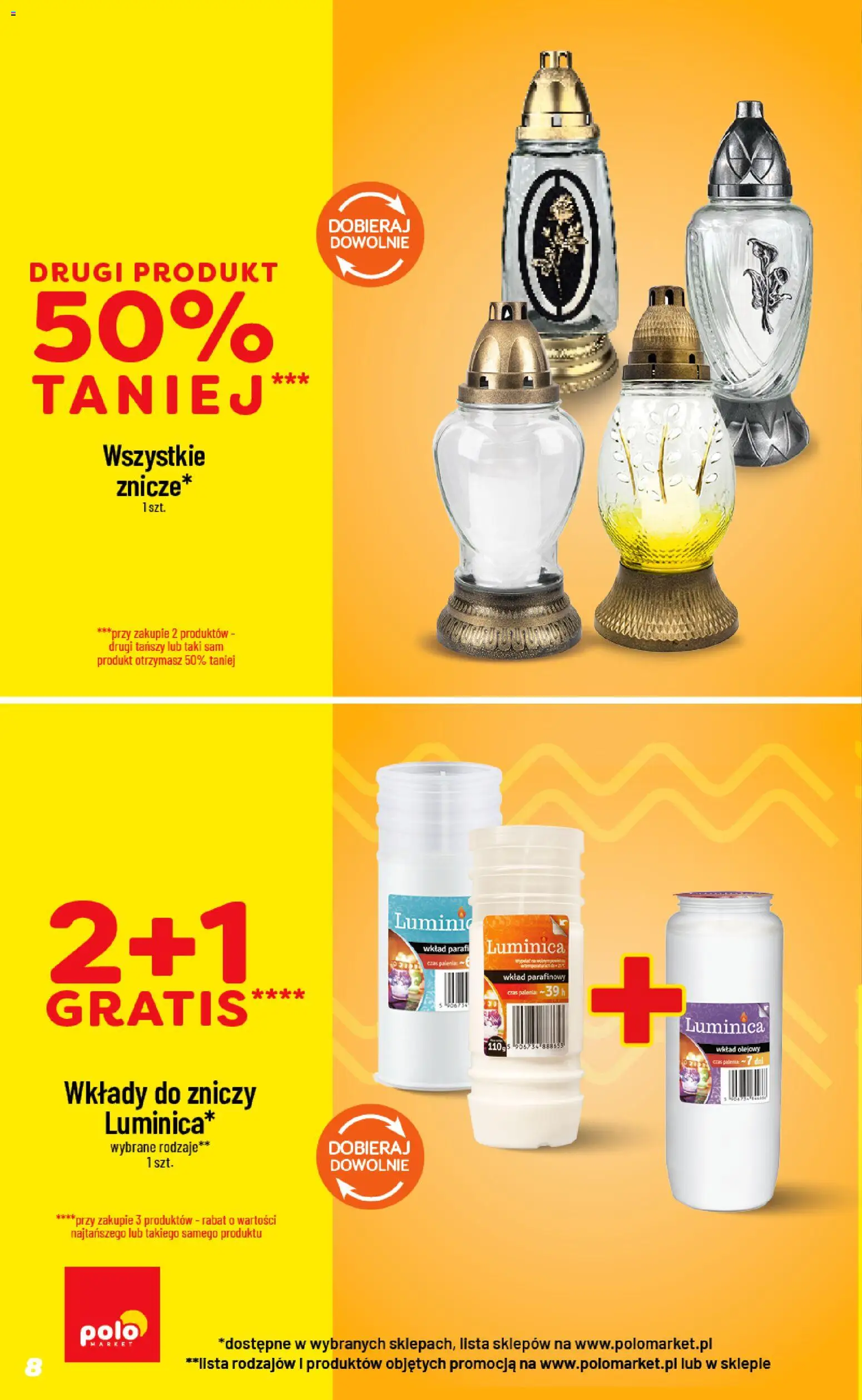 POLOmarket gazetka - Inspirujący Tydzień od 25.03.2026 | Strona: 8 | Produkty: Wkłady do zniczy