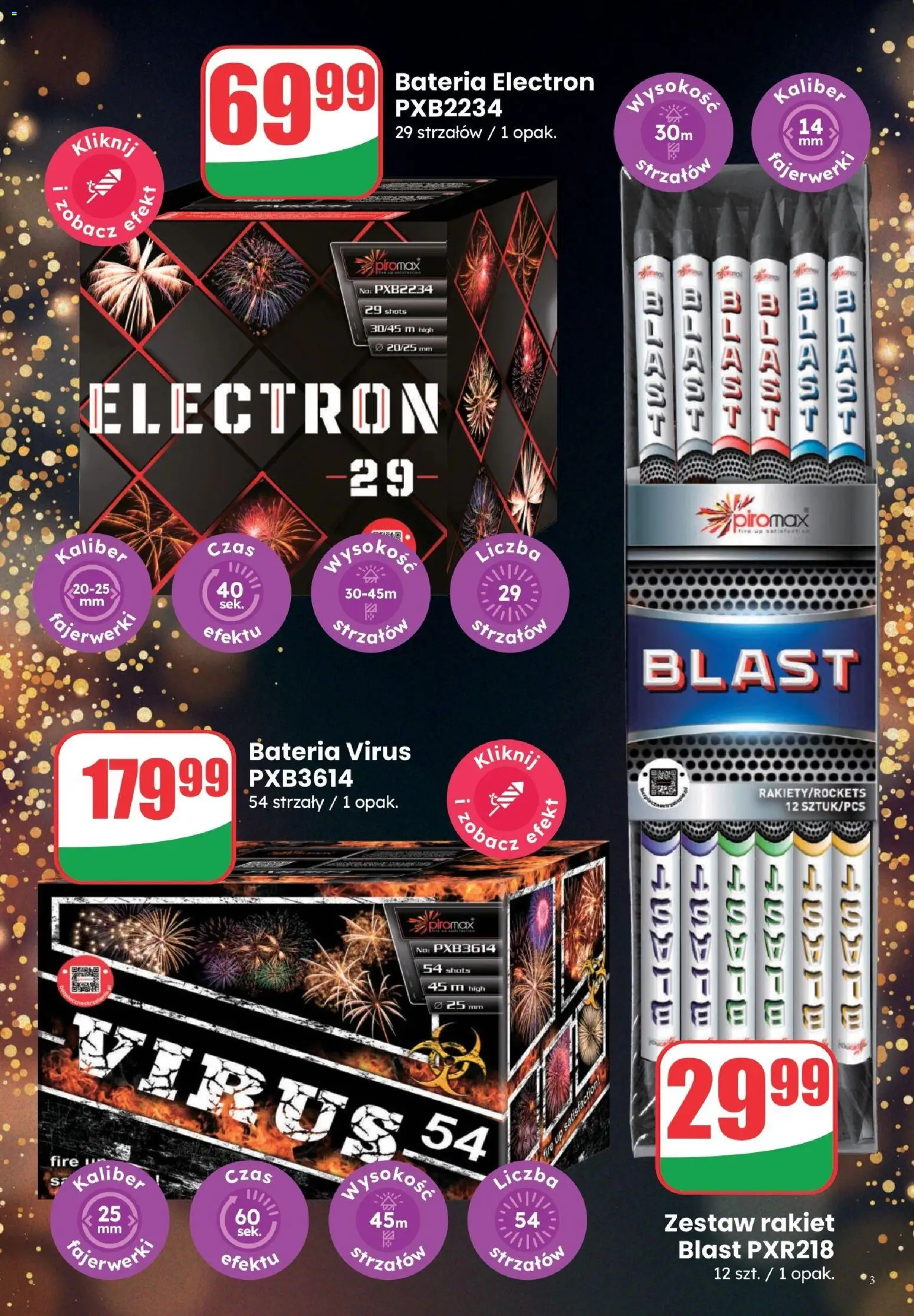 Dino Gazetka - Fajerwerki od 14.12.2025 | Strona: 3 | Produkty: Fajerwerki, Bateria