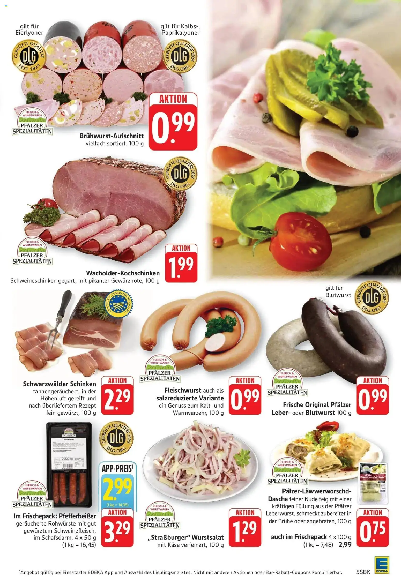 Edeka prospekt Walldorf	 – gültig ab 15.03.2026 | Seite: 5 | Produkte: Käse, Schinken, Fleisch