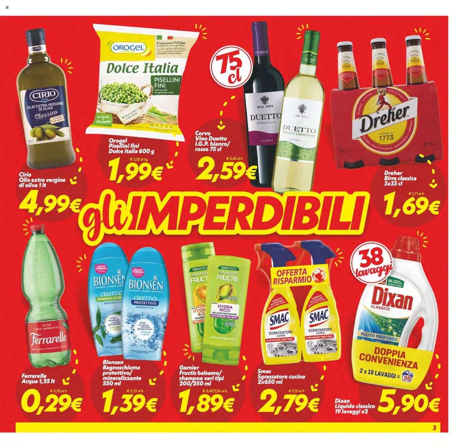 Volantino SuperConveniente del 05.12.2025 | Pagina: 3 | Prodotti: Bagnoschiuma, Birra, Sgrassatore, Ferrarelle