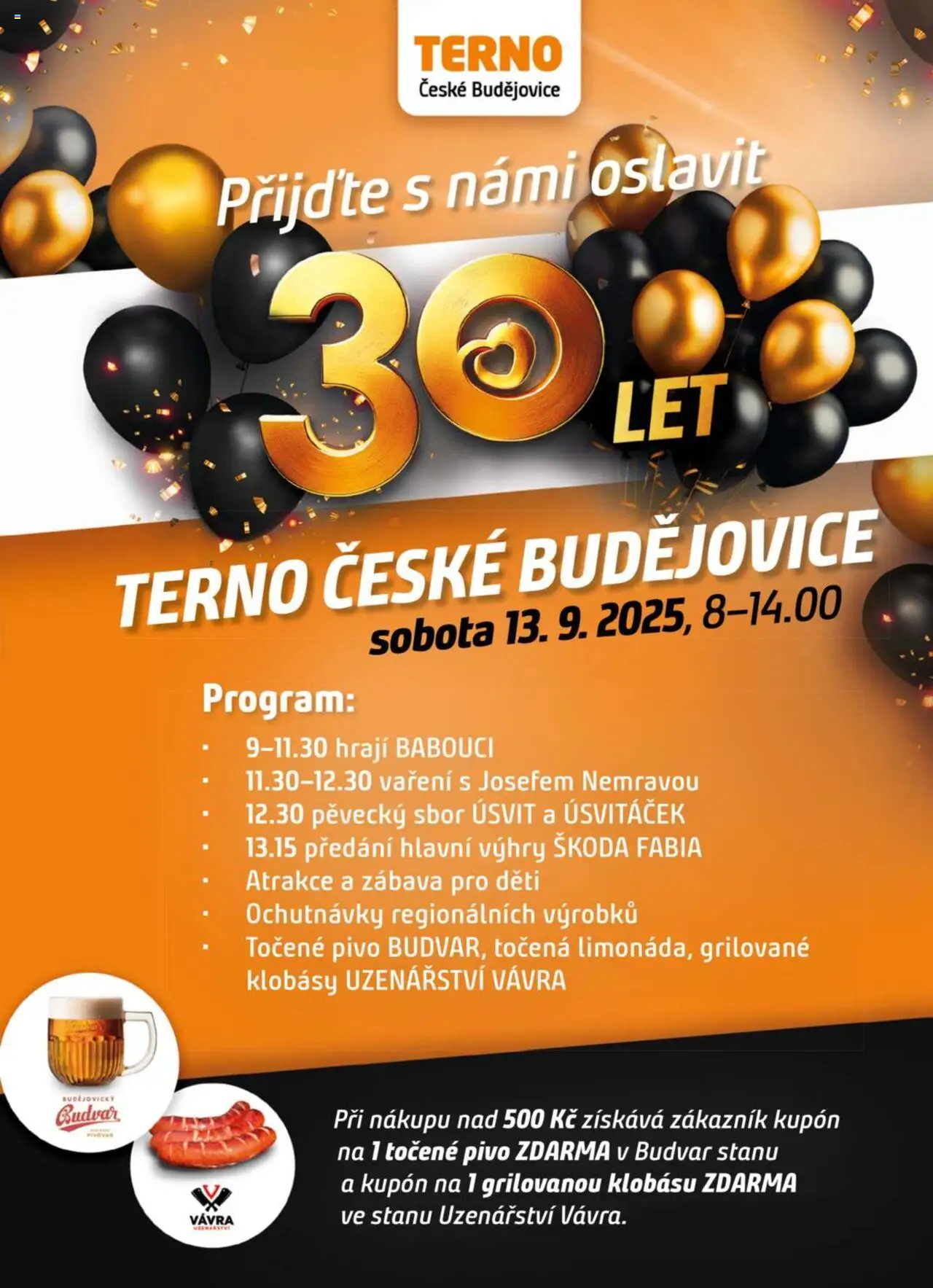 Terno leták - České Budějovice od 10.09.2025 | Strana: 17 | Produkty: Budvar, Pivo, Klobásy