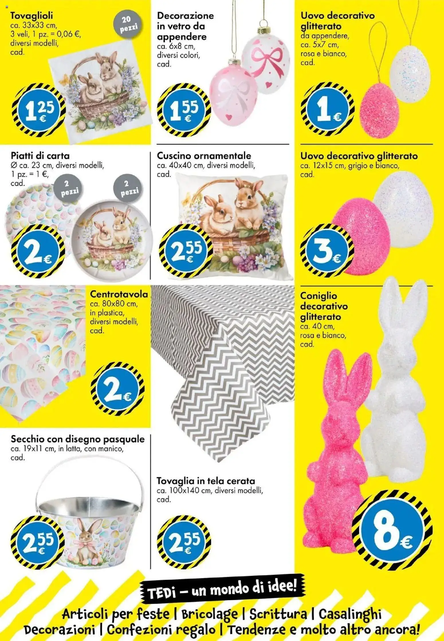Volantino TEDi del 06.03.2026 | Pagina: 8 | Prodotti: Secchio, Cuscino, Tovaglia, Decorazioni