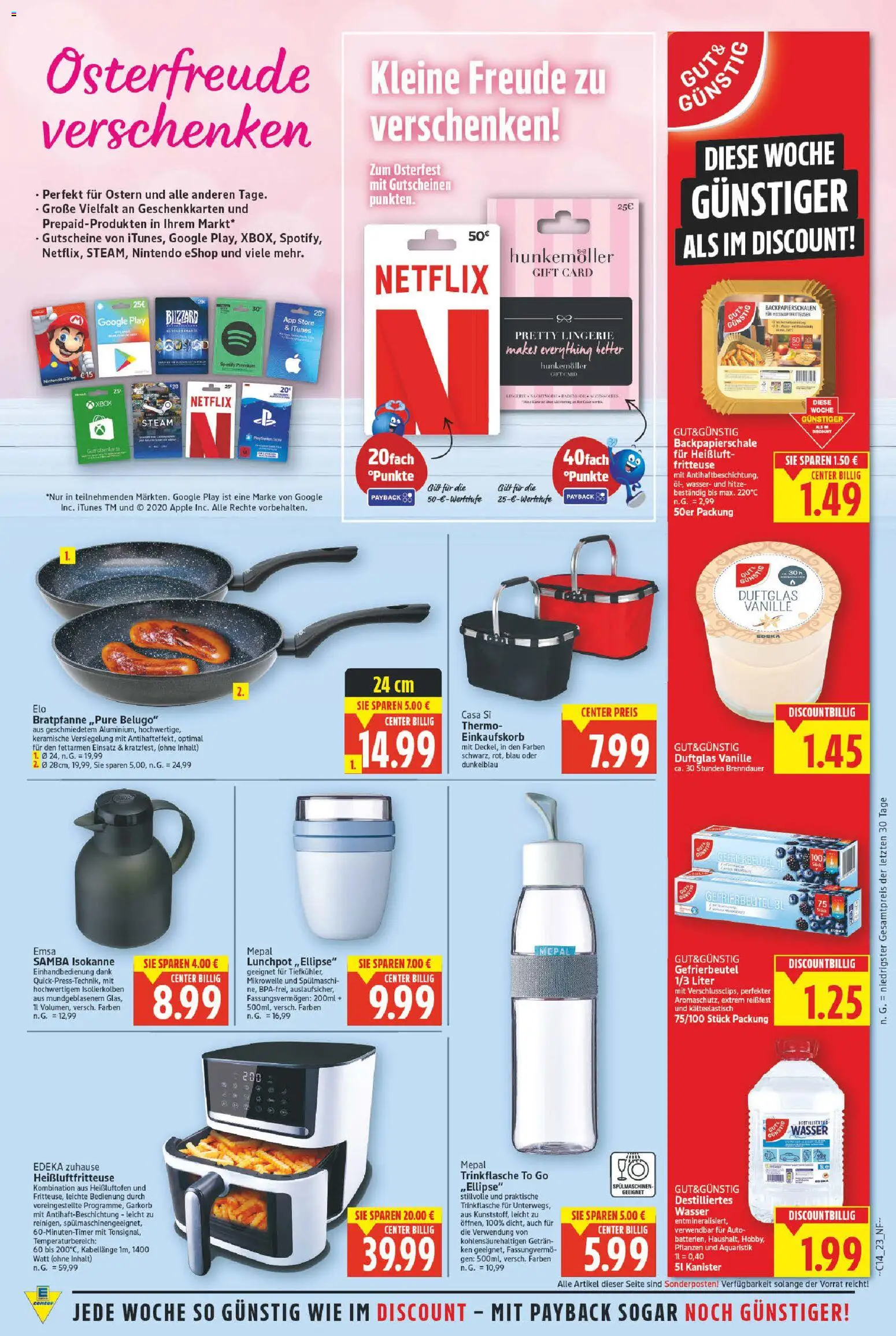 E center Prospekt 	 – gültig ab 30.03.2026 | Seite: 23 | Produkte: Xbox, Mikrowelle, Wasser, Heißluftfritteuse