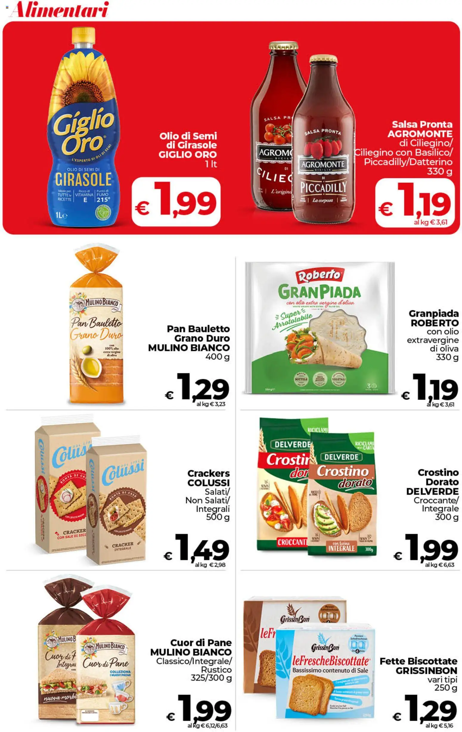Volantino COOP del 26.03.2026 | Pagina: 28 | Prodotti: Salsa, Sale, Olio extra vergine, Fette biscottate