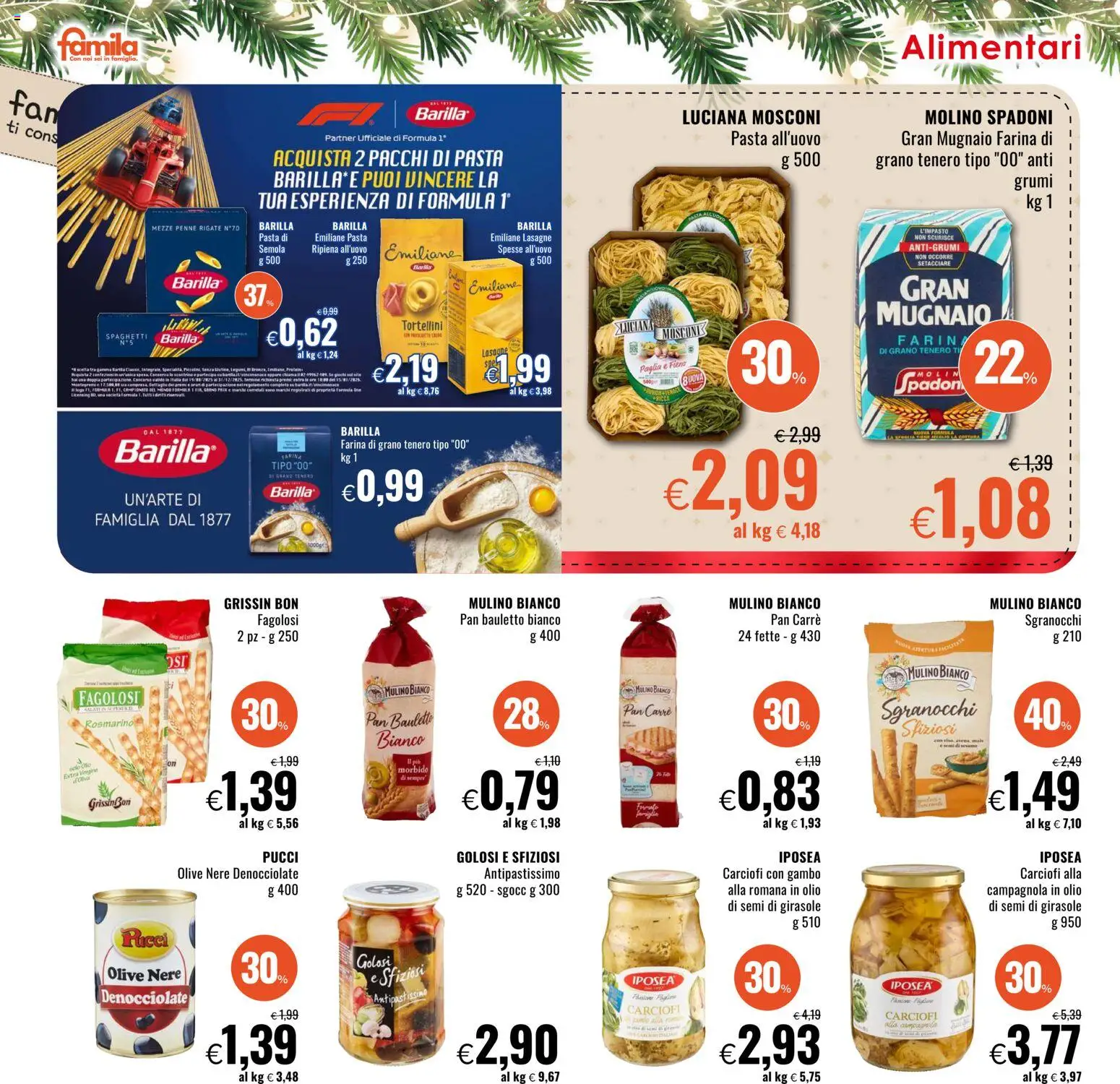 Volantino Famila del 11.12.2025 | Pagina: 24 | Prodotti: Olio, Olive, Farina, Penne