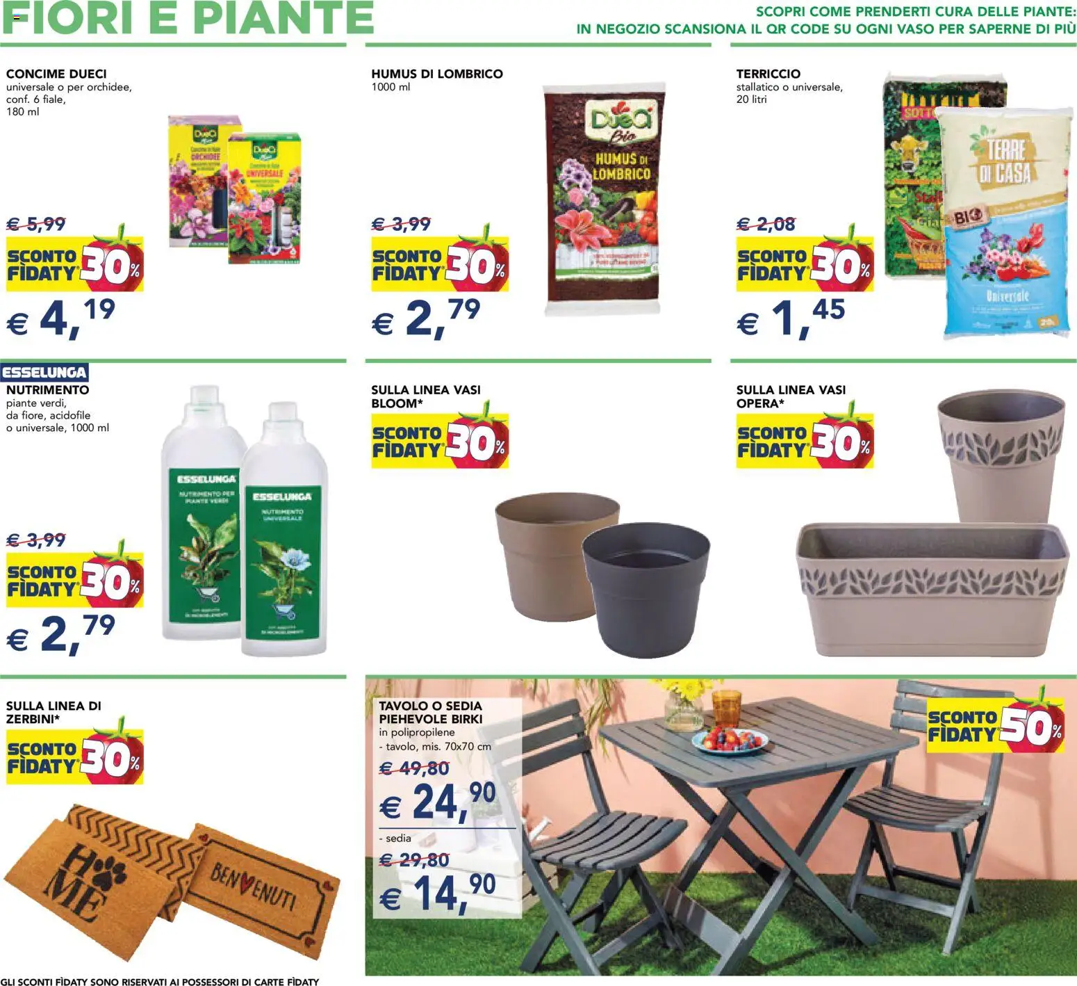 Volantino Esselunga S del 12.03.2026 | Pagina: 10 | Prodotti: Terriccio, Tavolo, Sedia, Vaso