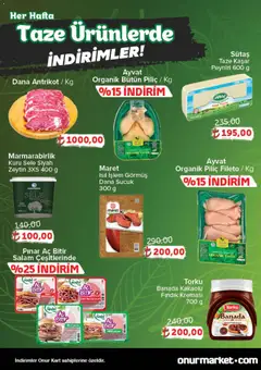 23.10.2025 tarihinden itibaren geçerli olan Onur Market kataloğu önizlemesi | Sayfa: 2
