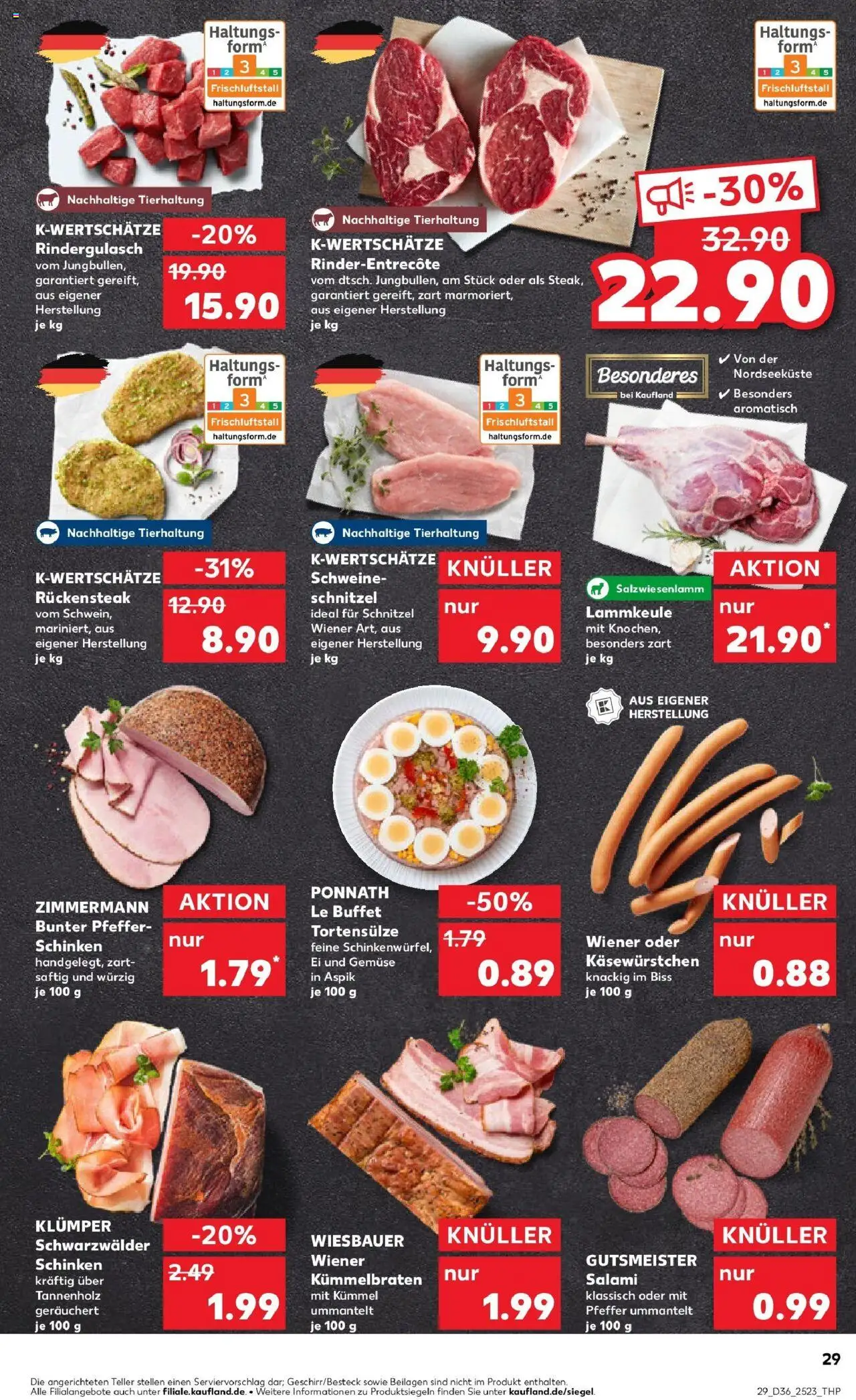 Kaufland prospekt Oppenheim	 – gültig ab 07.09.2025 | Seite: 29 | Produkte: Lammkeule, Entrecote, Pfeffer, Salami