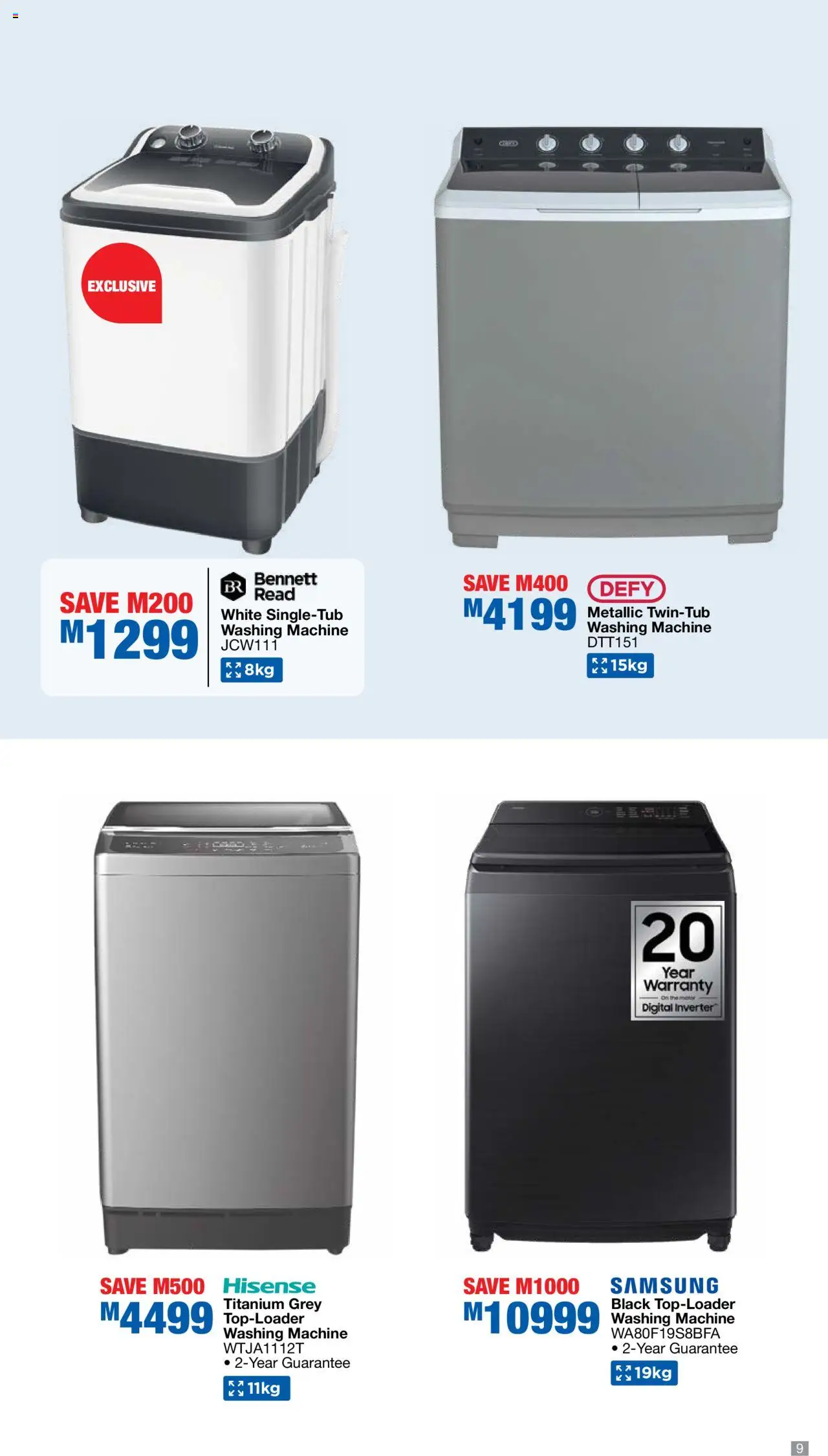 New OK Furniture catalogue – valid from 06.10.2025 | Page: 9 | Products: Washing machine