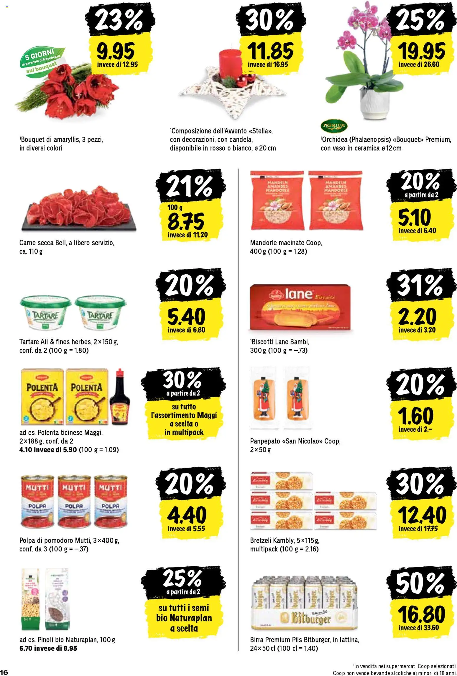 Coop - Una settimana di azioni – gültig ab 13.11.2025 | Seite: 16 | Produkte: Vase, Pils, Burger