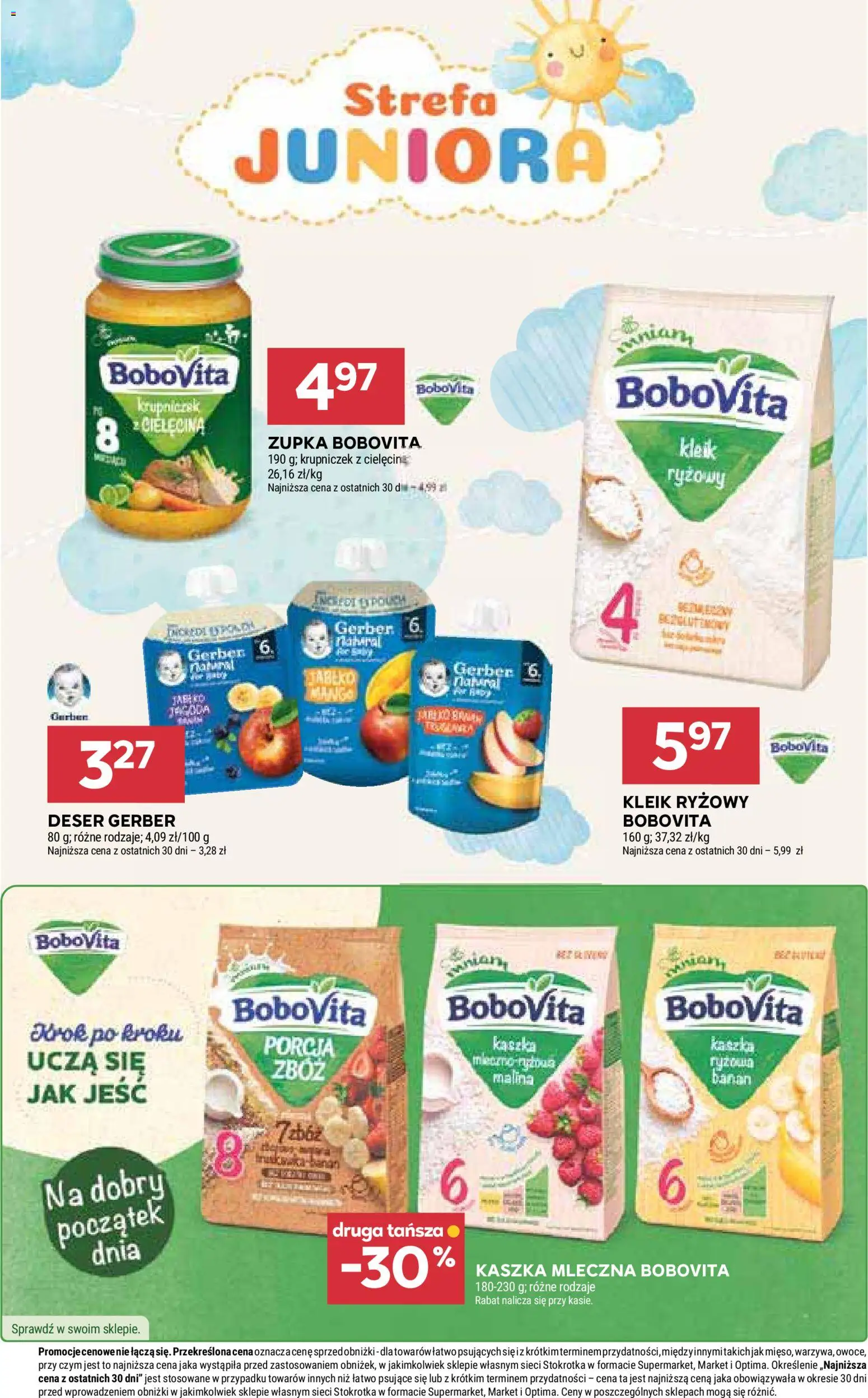 Stokrotka gazetka od 02.04.2026 | Strona: 43 | Produkty: Malina, Kaszka mleczna, Banan, Owoce