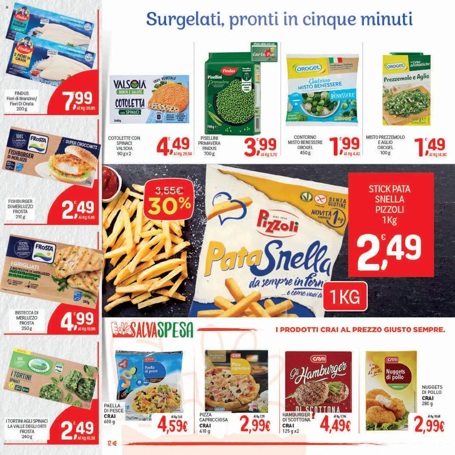Volantino CRAI del 30.10.2025 | Pagina: 12 | Prodotti: Pesce, Orata, Olio, Hamburger