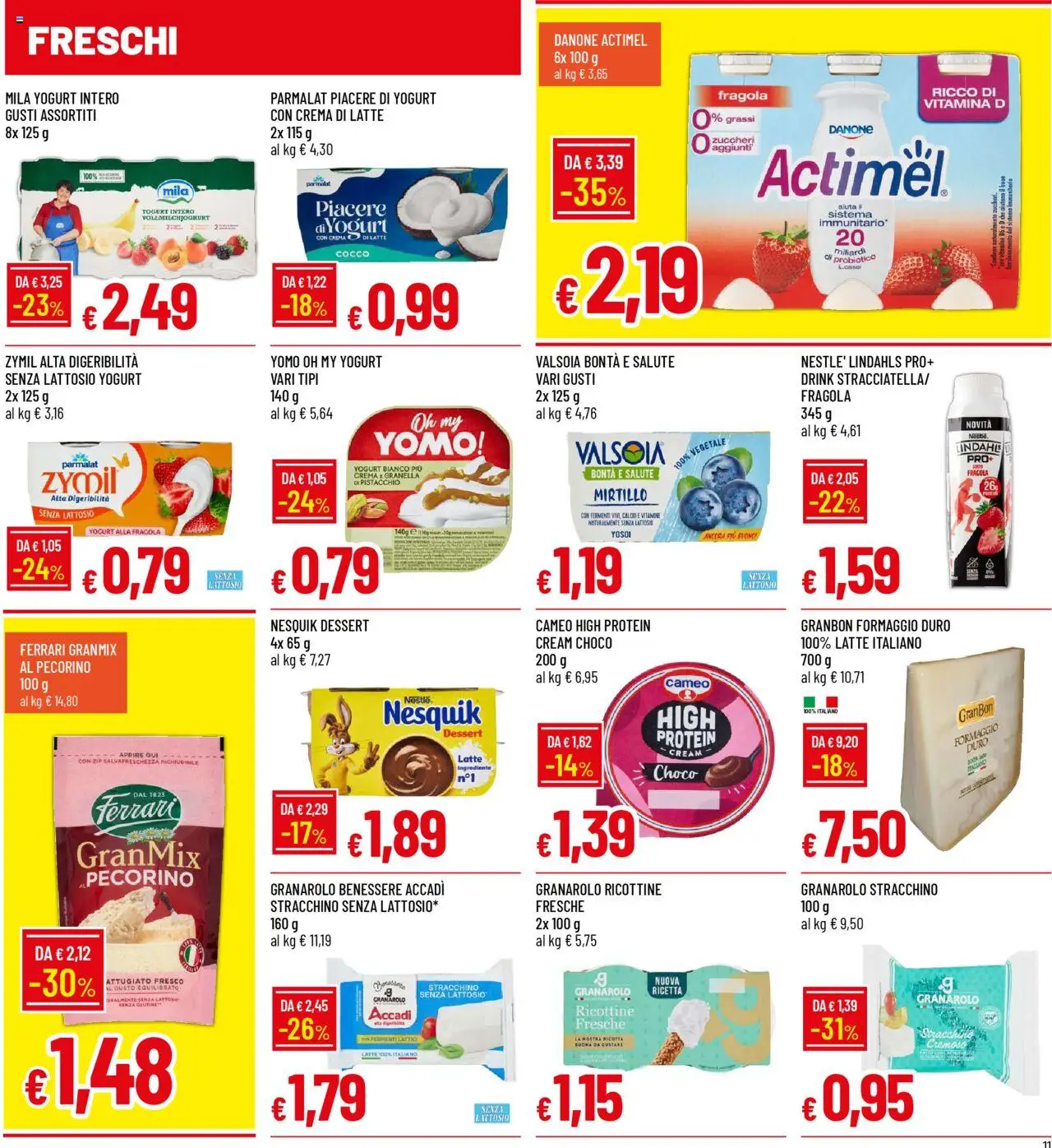 Volantino Galassia del 06.10.2025 | Pagina: 11 | Prodotti: Yogurt, Latte, Formaggio, Stracchino