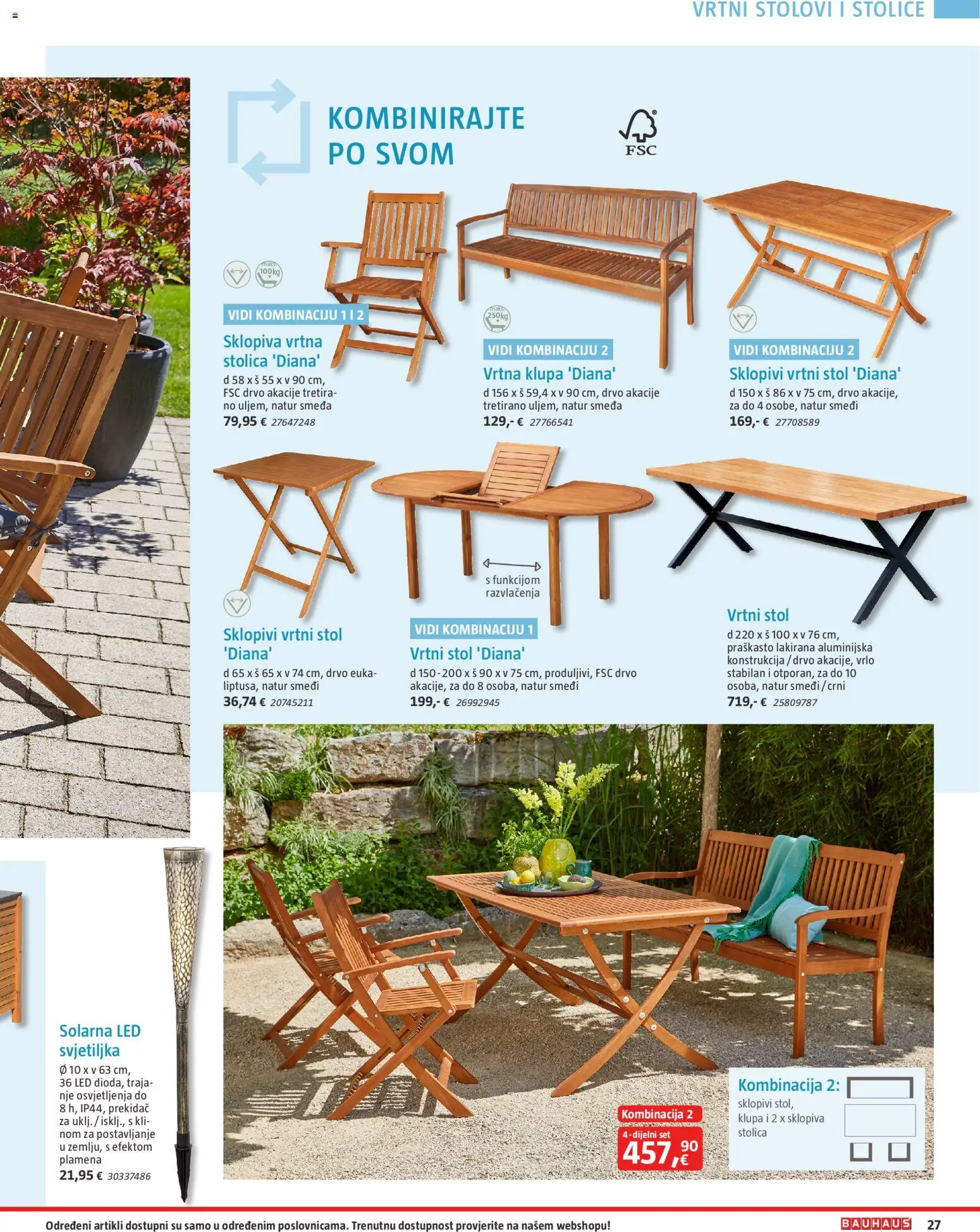 Bauhaus katalog | vrijedi od 23.03.2026 | Stranica: 27 | Proizvodi: Stol, Stolica, Svjetiljka