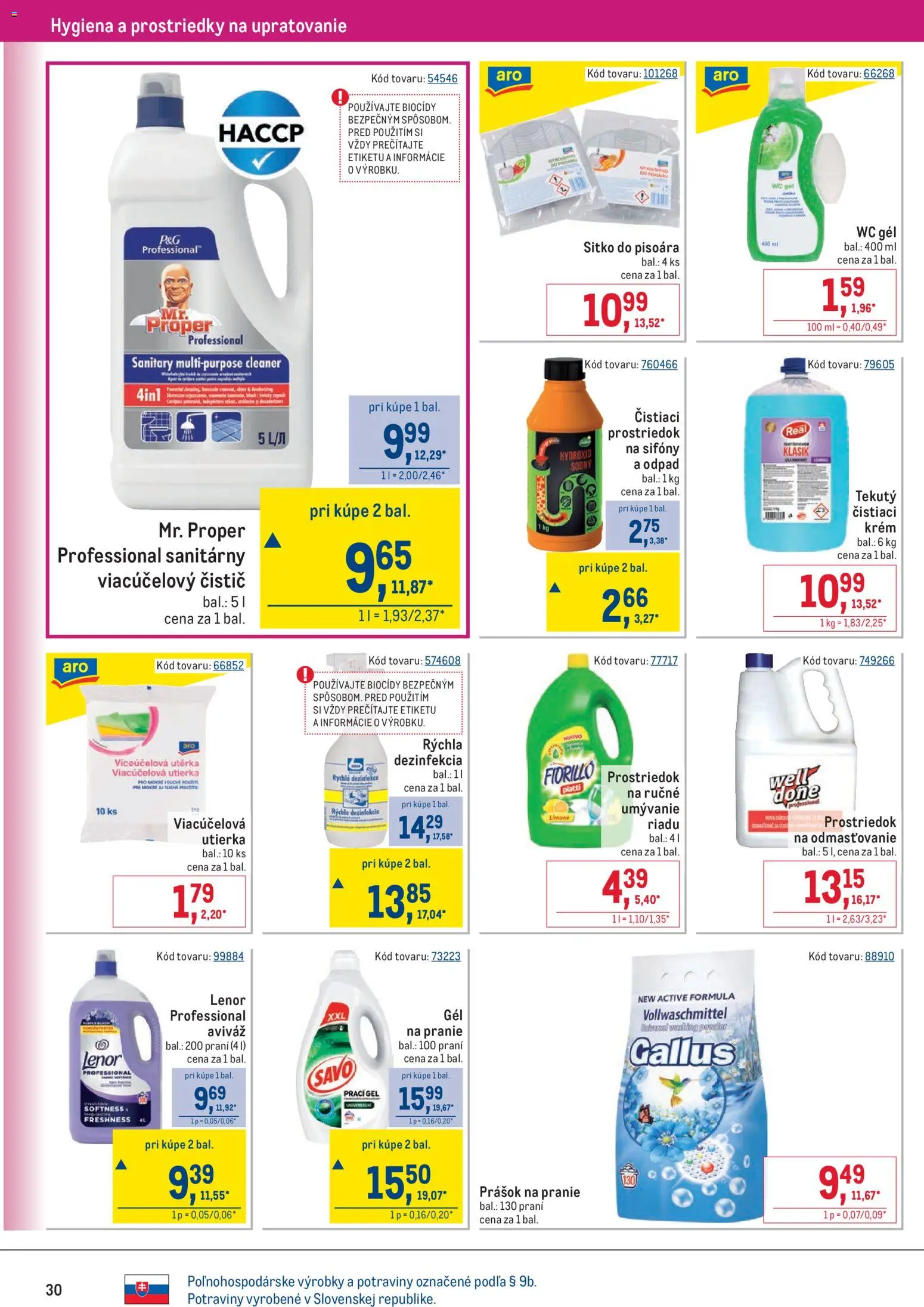 Nové Metro akcie – leták je platný od 02.01.2026 | Strana: 30 | Produkty: Savo, Prášok na pranie, Krém, Lenor