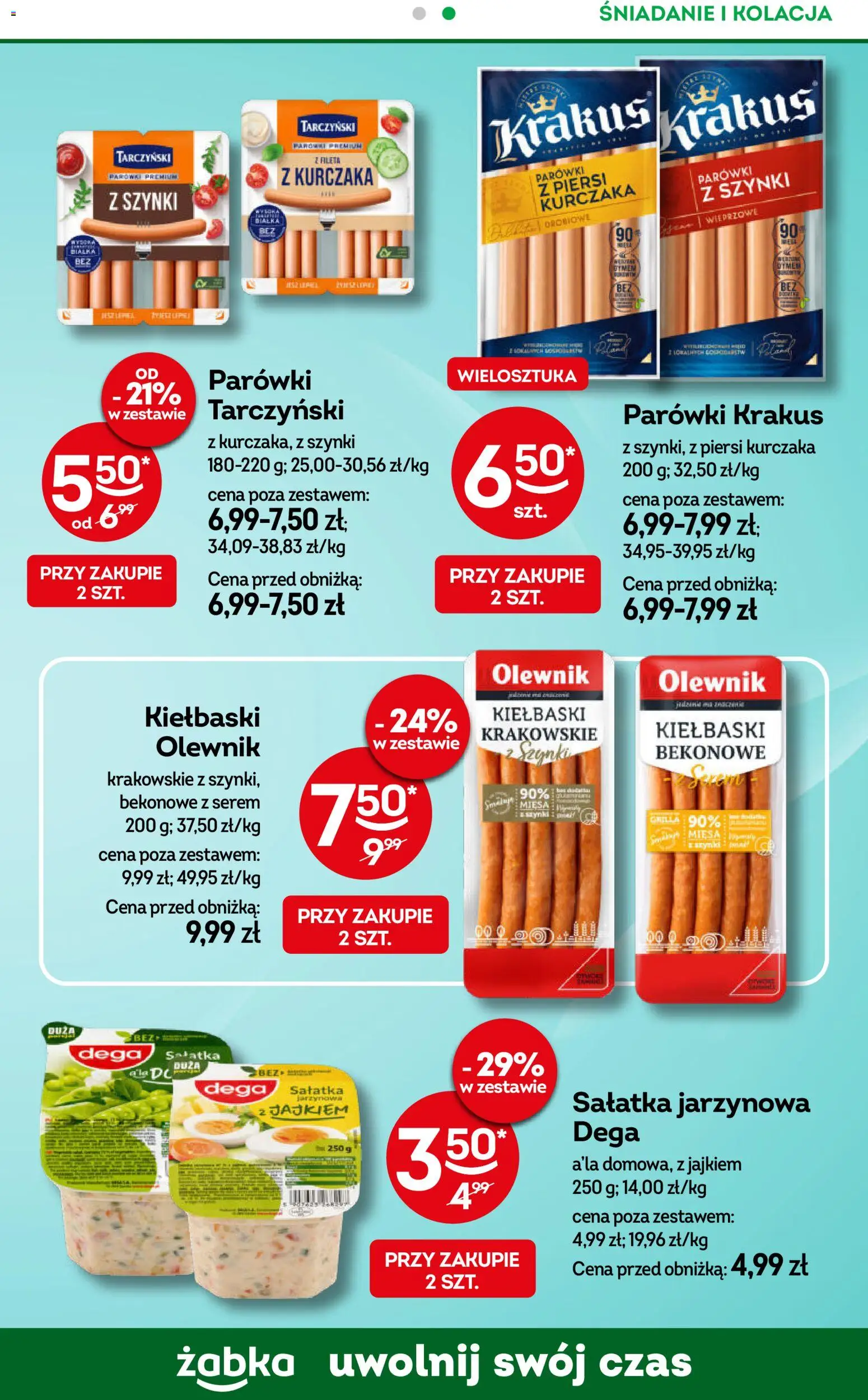 Żabka Gazetka - Codzienne produkty od 30.12.2025 | Strona: 9 | Produkty: Piersi, Parówki, Kiełbaski, Sałatka