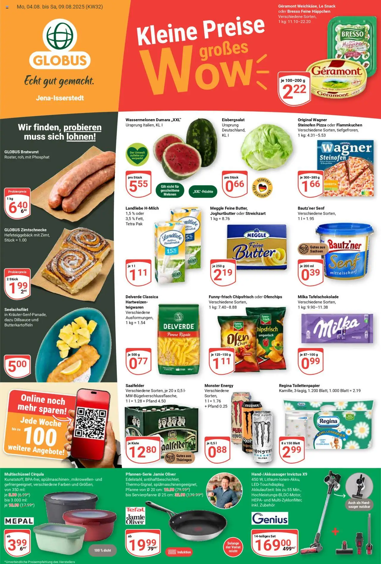 Globus Prospekt 	 - gültig ab dem 04.08.2025 | Seite: 7 | Produkte: Geramont, Energy, Bratwurst, Pizza