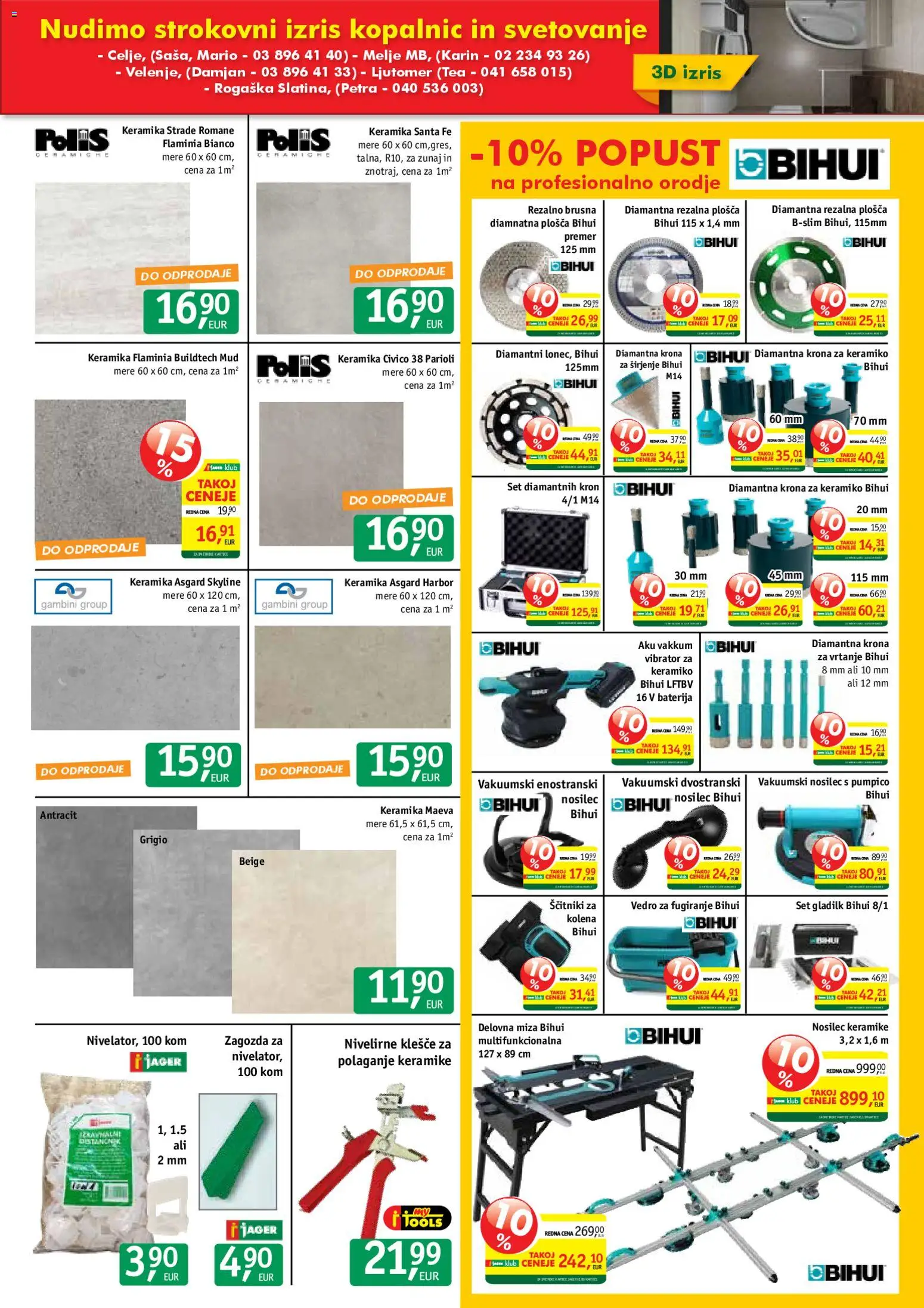 Novi Jager katalog ponudbe – veljaven od 12.11.2025 | Stran: 7 | Izdelki: Baterija, Miza, Delovna miza, Vedro