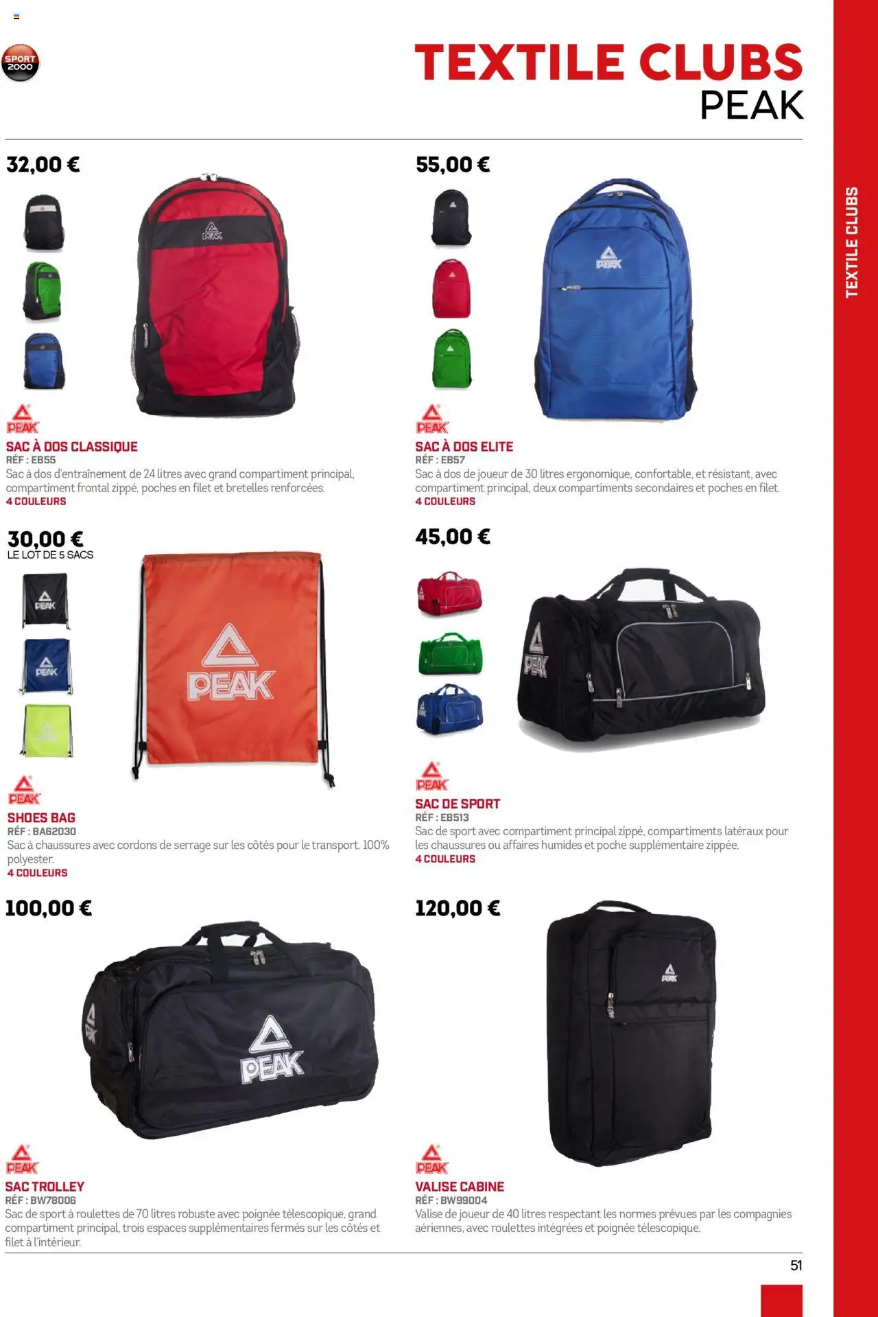  | Page: 51 | Produits: Joueur, Valise cabine, Sac à dos, Valise