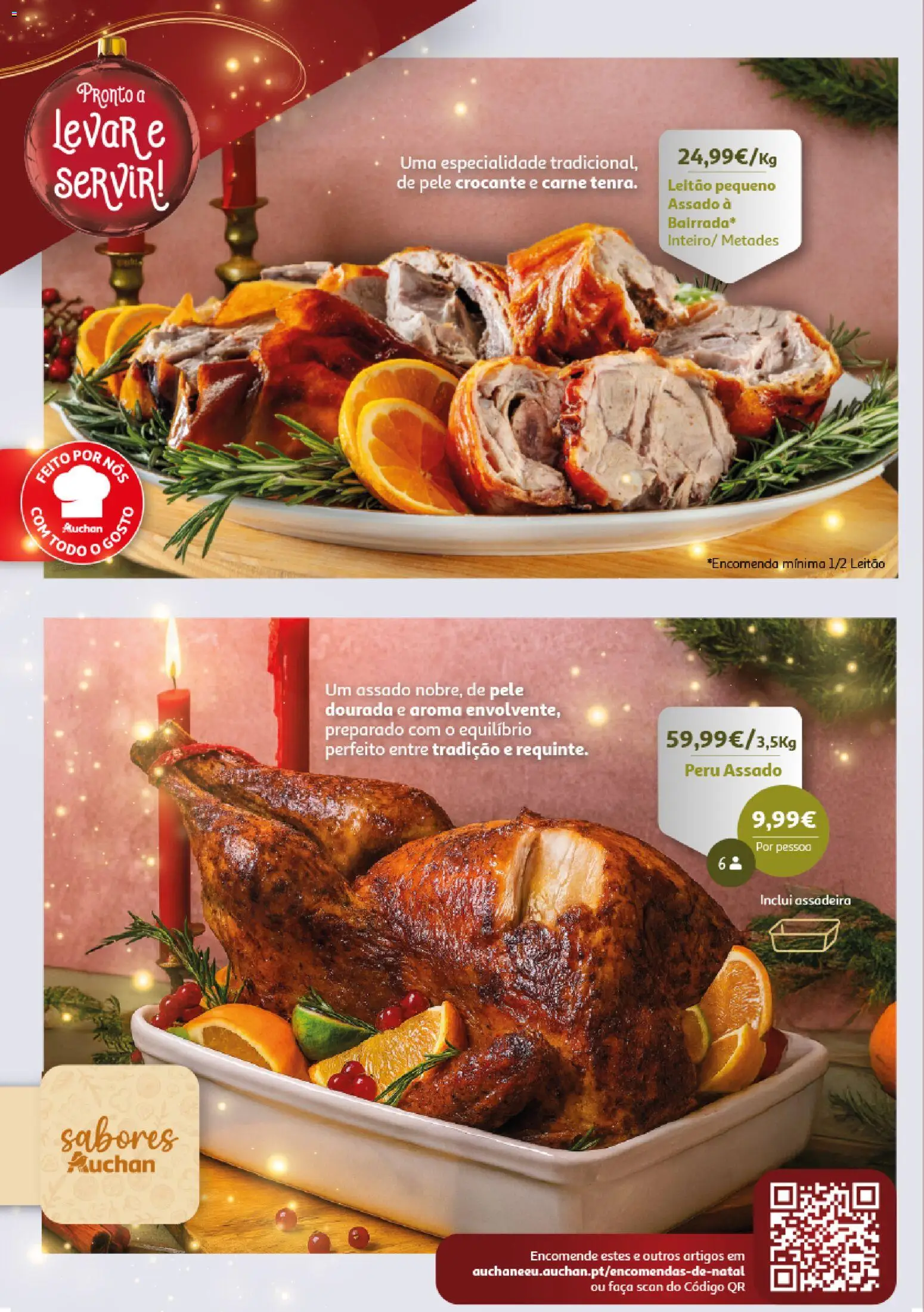 Auchan - Encomendas Natal e Ano Novo │ válido de 13.11.2025 | Página: 6 | Produtos: Dourada, Faca, Peru, Carne