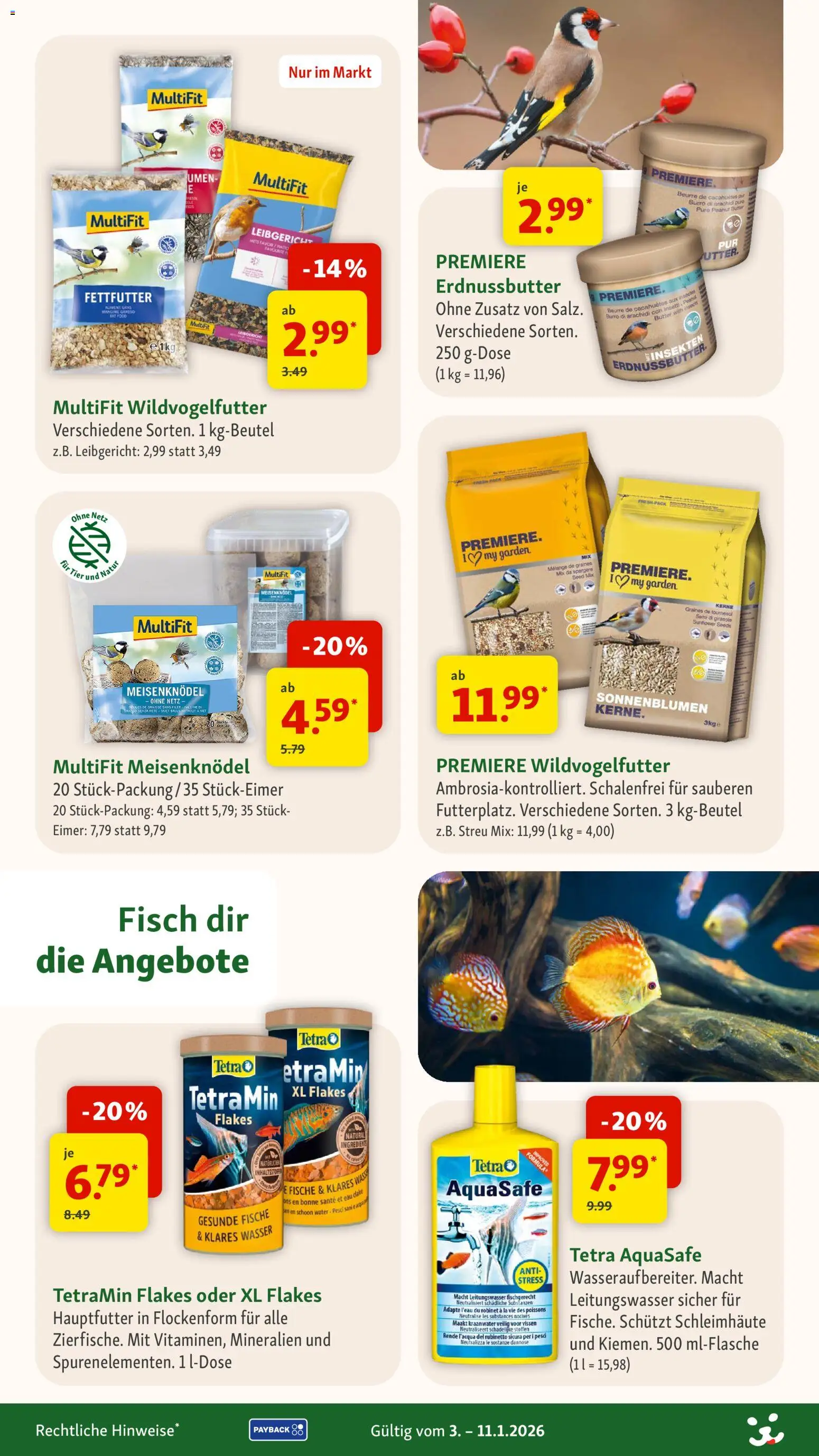Fressnapf Aktionen – gültig ab 03.01.2026 | Seite: 22 | Produkte: Butter, Fisch, Wasser