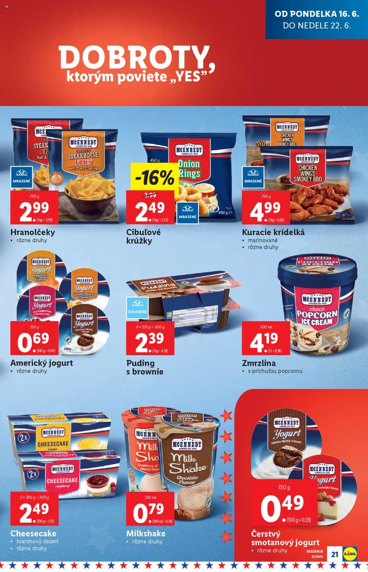 Lidl leták │ platný od 16.06.2025 | Strana: 25 | Produkty: Jogurt, Puding, Apple, Steak